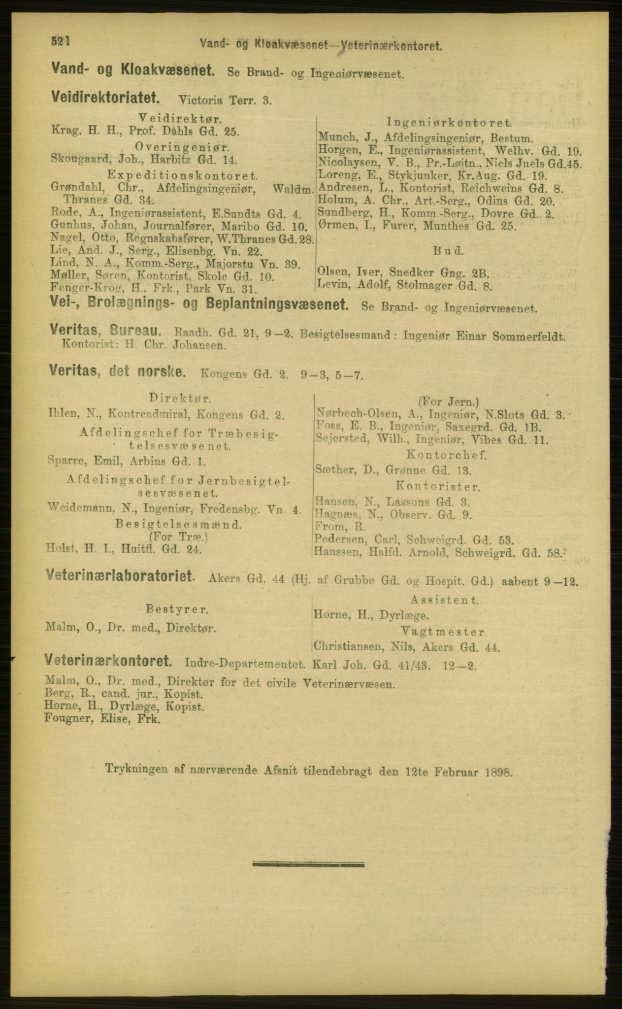Kristiania/Oslo adressebok, PUBL/-, 1898, s. 52l