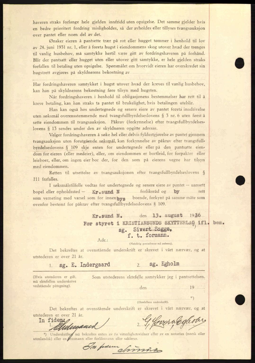 Kristiansund byfogd, AV/SAT-A-4587/A/27: Pantebok nr. 29, 1936-1937, Dagboknr: 463/1936