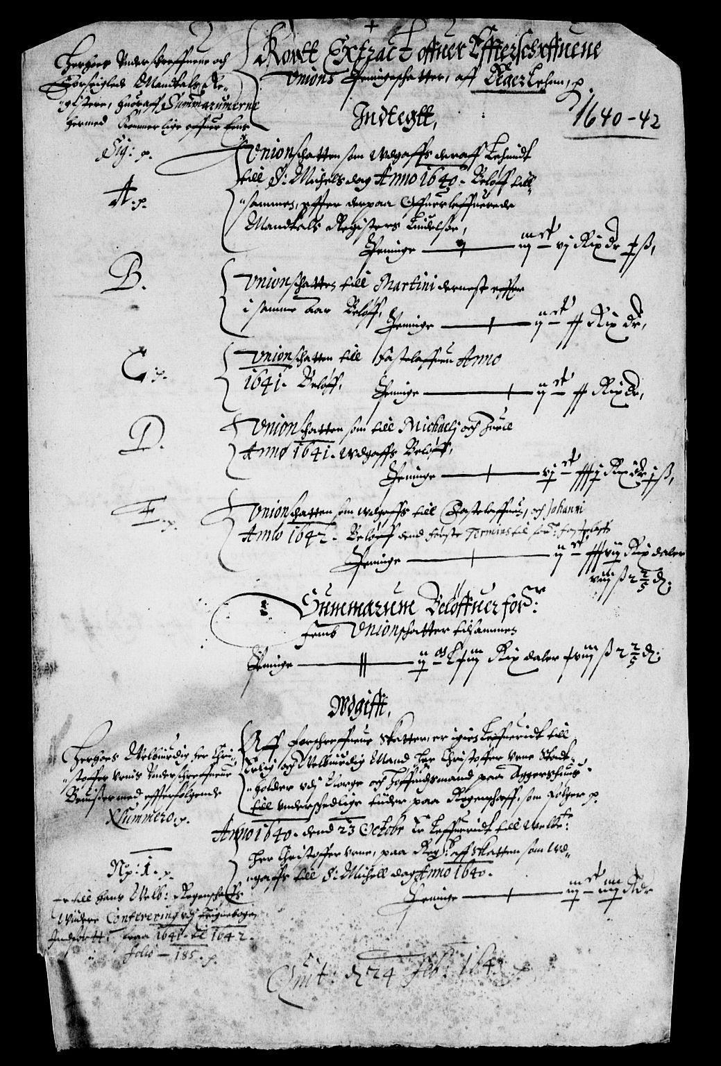 Rentekammeret inntil 1814, Reviderte regnskaper, Lensregnskaper, RA/EA-5023/R/Rb/Rbm/L0007: Eiker len, 1640-1643