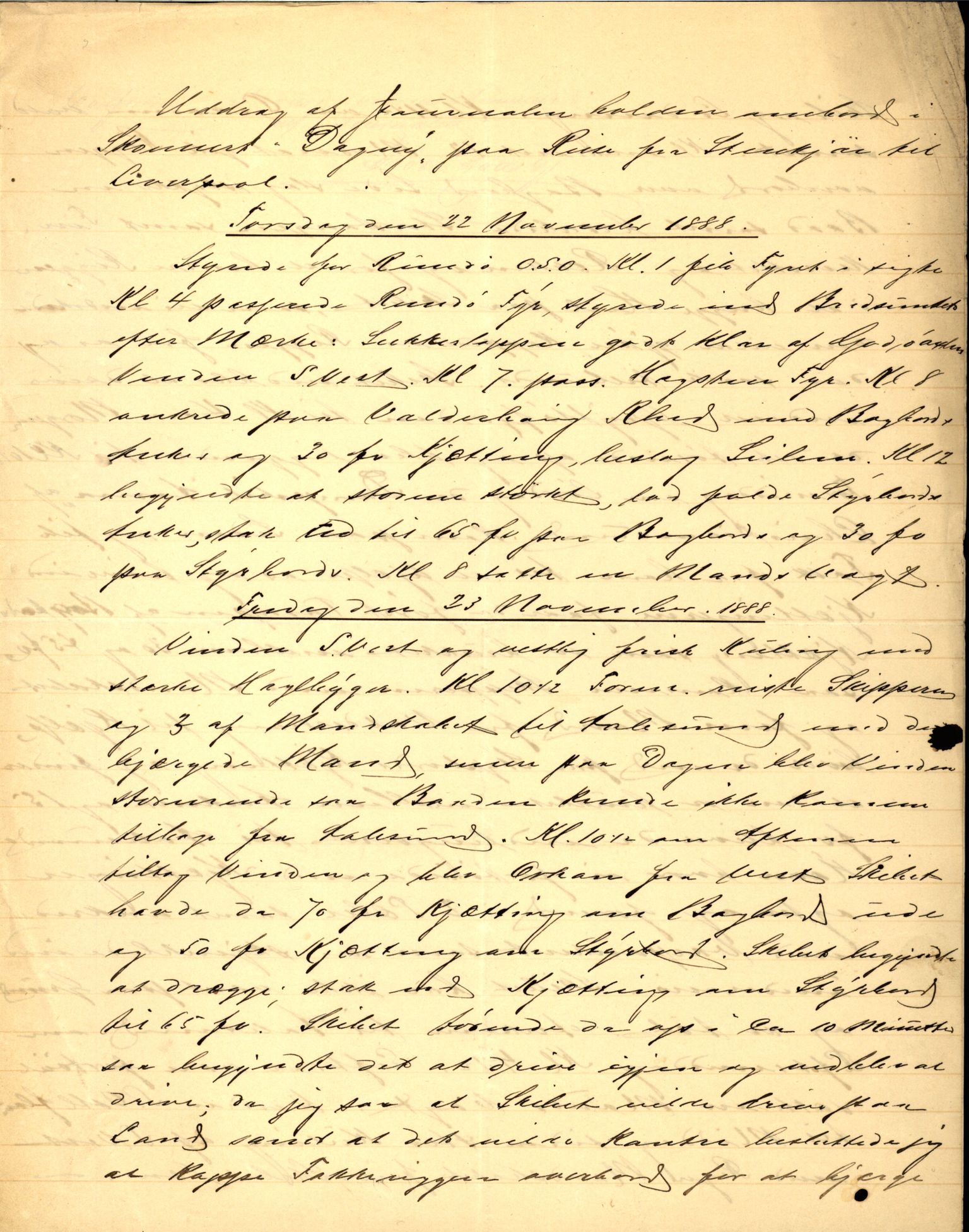 Pa 63 - Østlandske skibsassuranceforening, VEMU/A-1079/G/Ga/L0022/0004: Havaridokumenter / Try, Tre Brødre, Vidar, Elisa, Dagny, 1888, s. 99