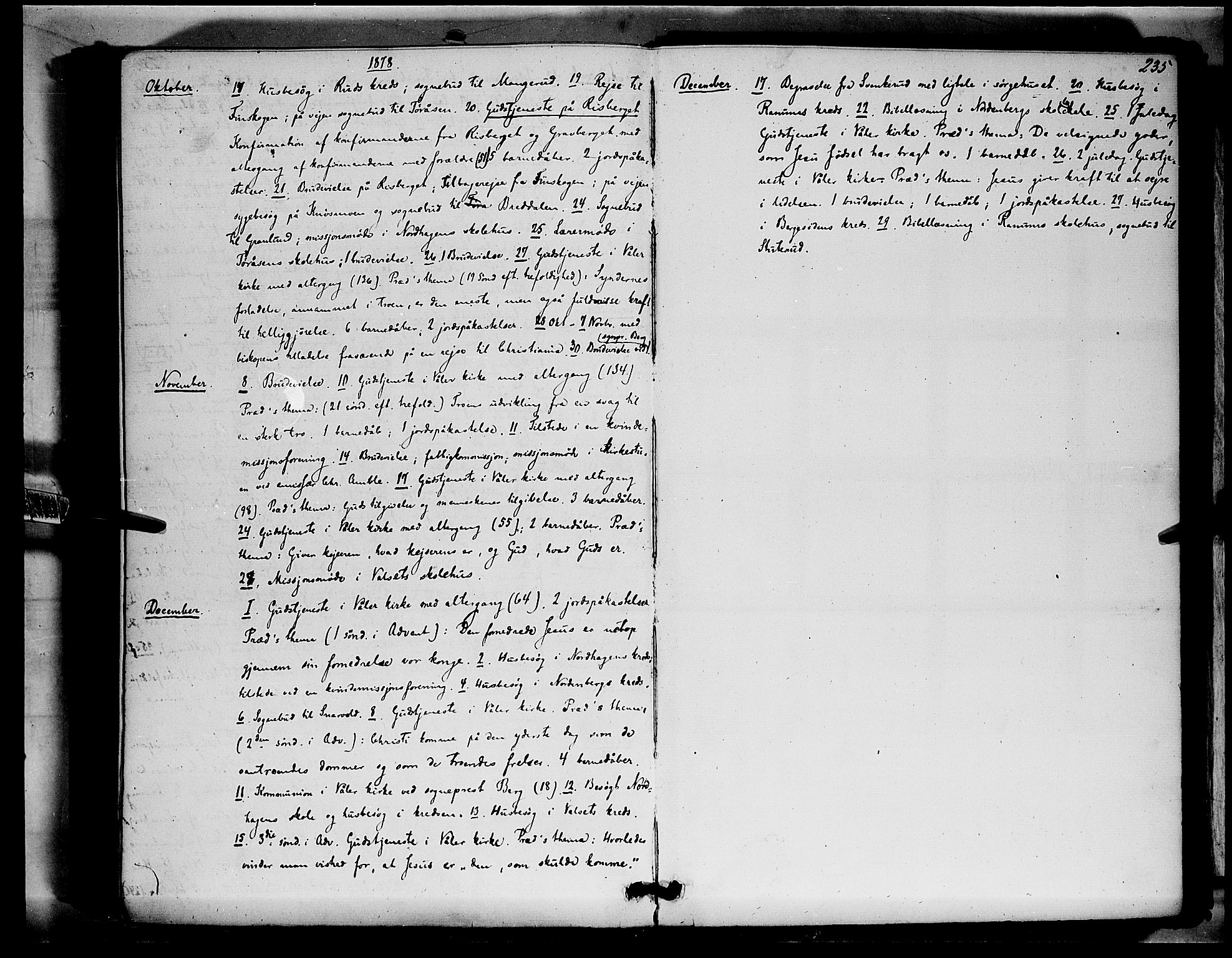 Våler prestekontor, Hedmark, AV/SAH-PREST-040/H/Ha/Haa/L0002: Ministerialbok nr. 2, 1867-1878, s. 235