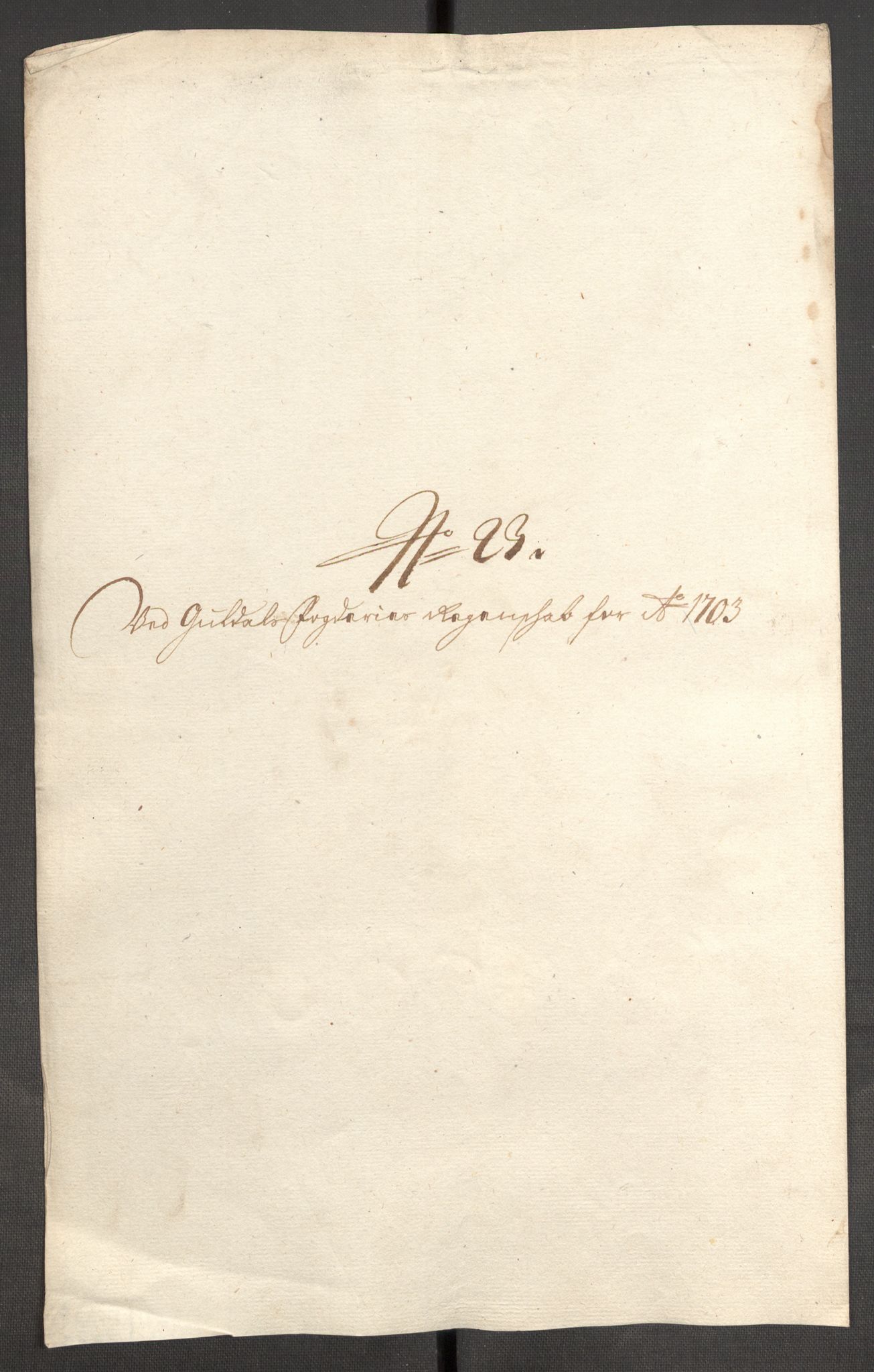 Rentekammeret inntil 1814, Reviderte regnskaper, Fogderegnskap, RA/EA-4092/R60/L3953: Fogderegnskap Orkdal og Gauldal, 1703, s. 406