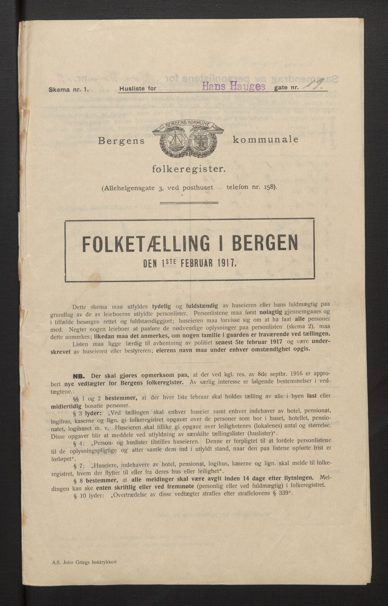 SAB, Kommunal folketelling 1917 for Bergen kjøpstad, 1917, s. 11887