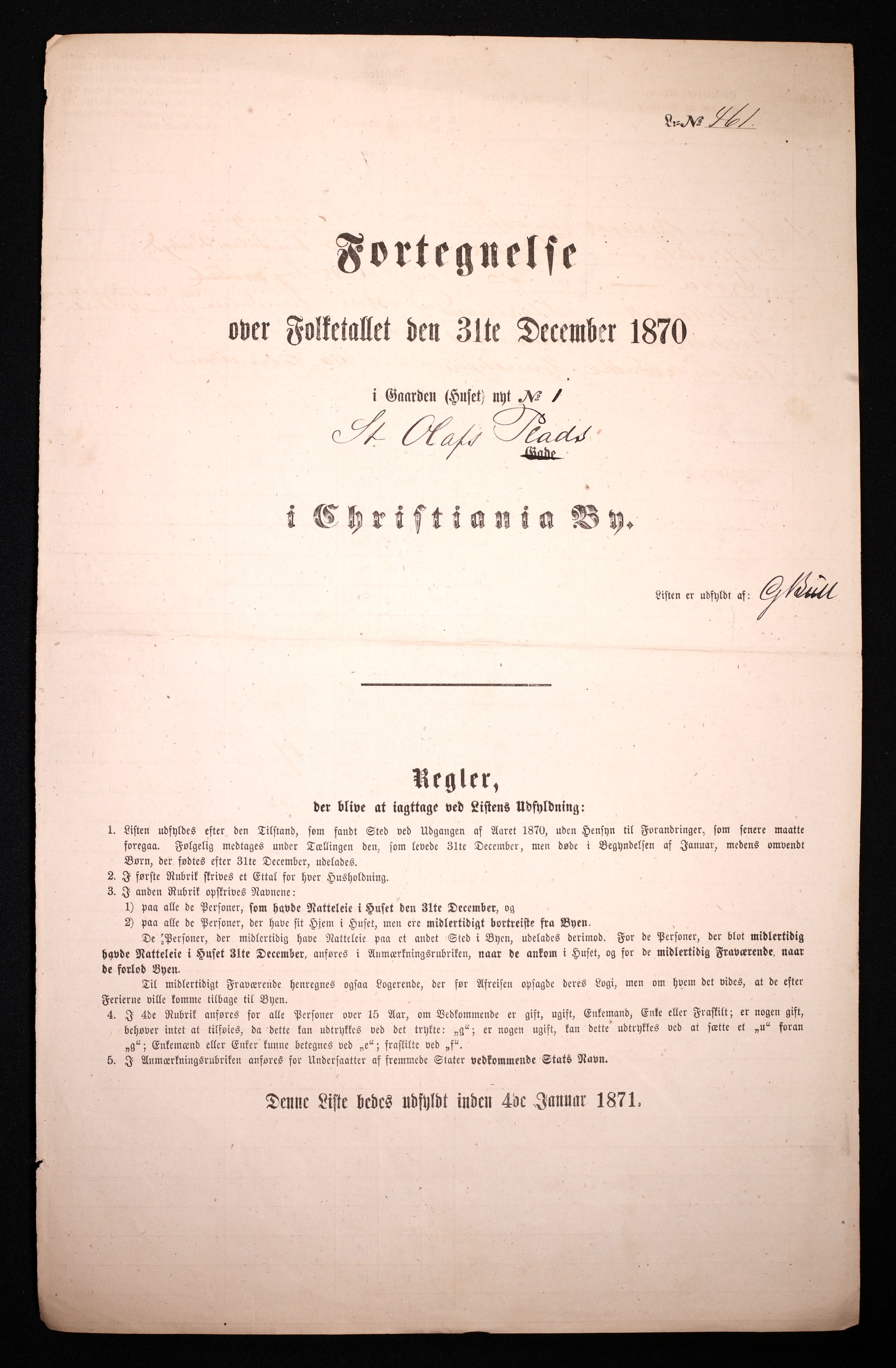 RA, Folketelling 1870 for 0301 Kristiania kjøpstad, 1870, s. 3609