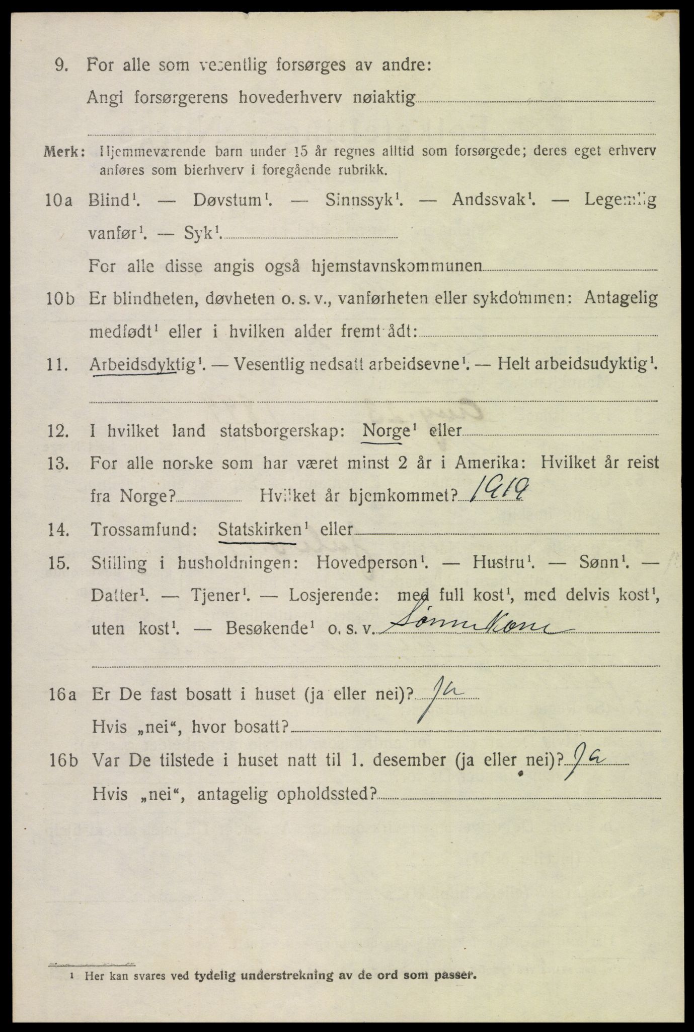 SAH, Folketelling 1920 for 0517 Sel herred, 1920, s. 5413