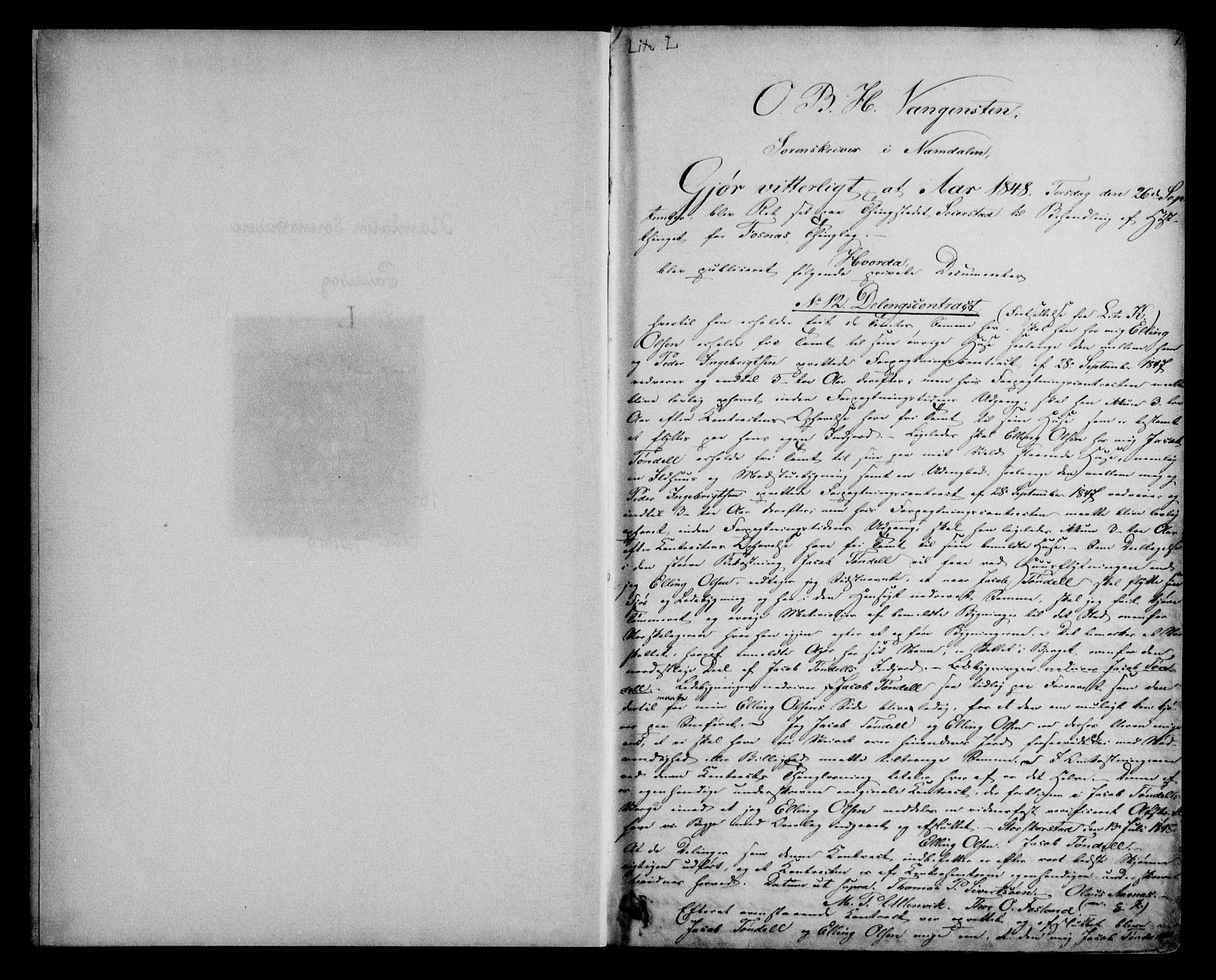 Namdal sorenskriveri, SAT/A-4133/1/2/2C/L0015: Pantebok nr. L1, 1848-1850, s. 1
