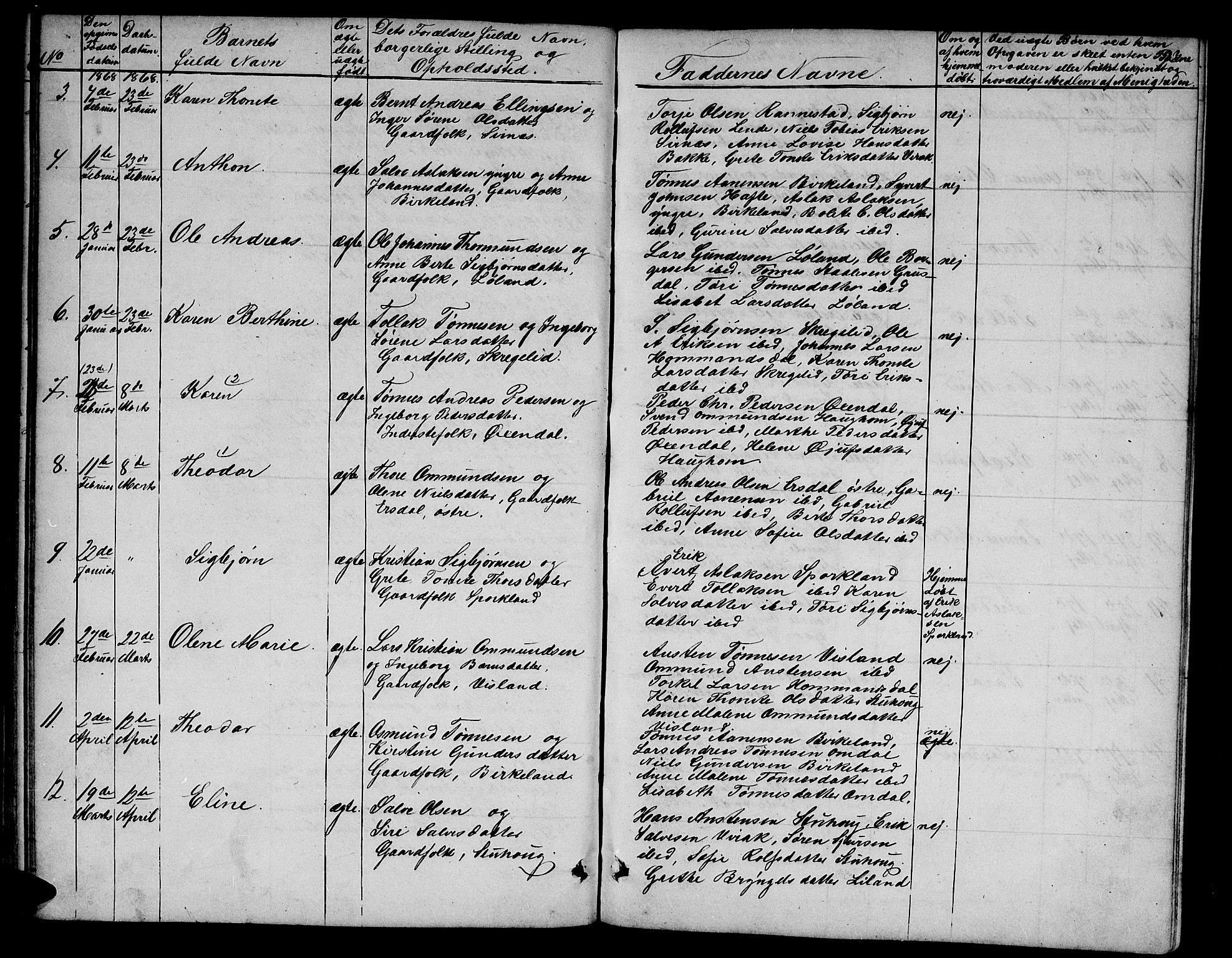 Bakke sokneprestkontor, AV/SAK-1111-0002/F/Fb/Fba/L0001: Klokkerbok nr. B 1, 1849-1879, s. 93