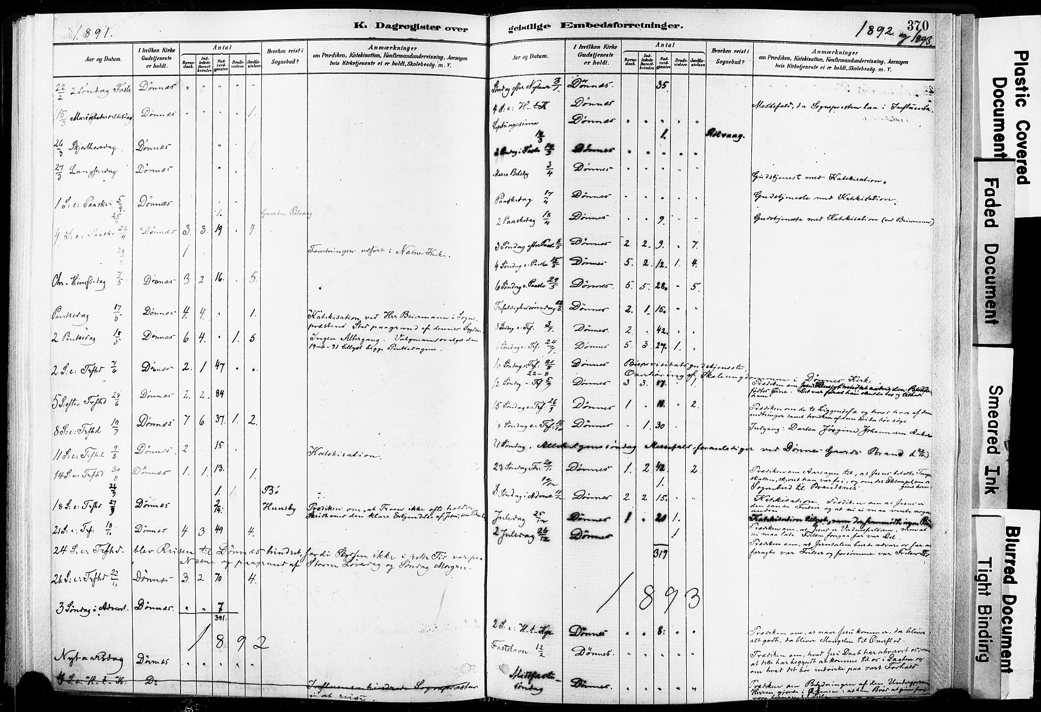 Ministerialprotokoller, klokkerbøker og fødselsregistre - Nordland, SAT/A-1459/835/L0526: Ministerialbok nr. 835A03II, 1881-1910, s. 370