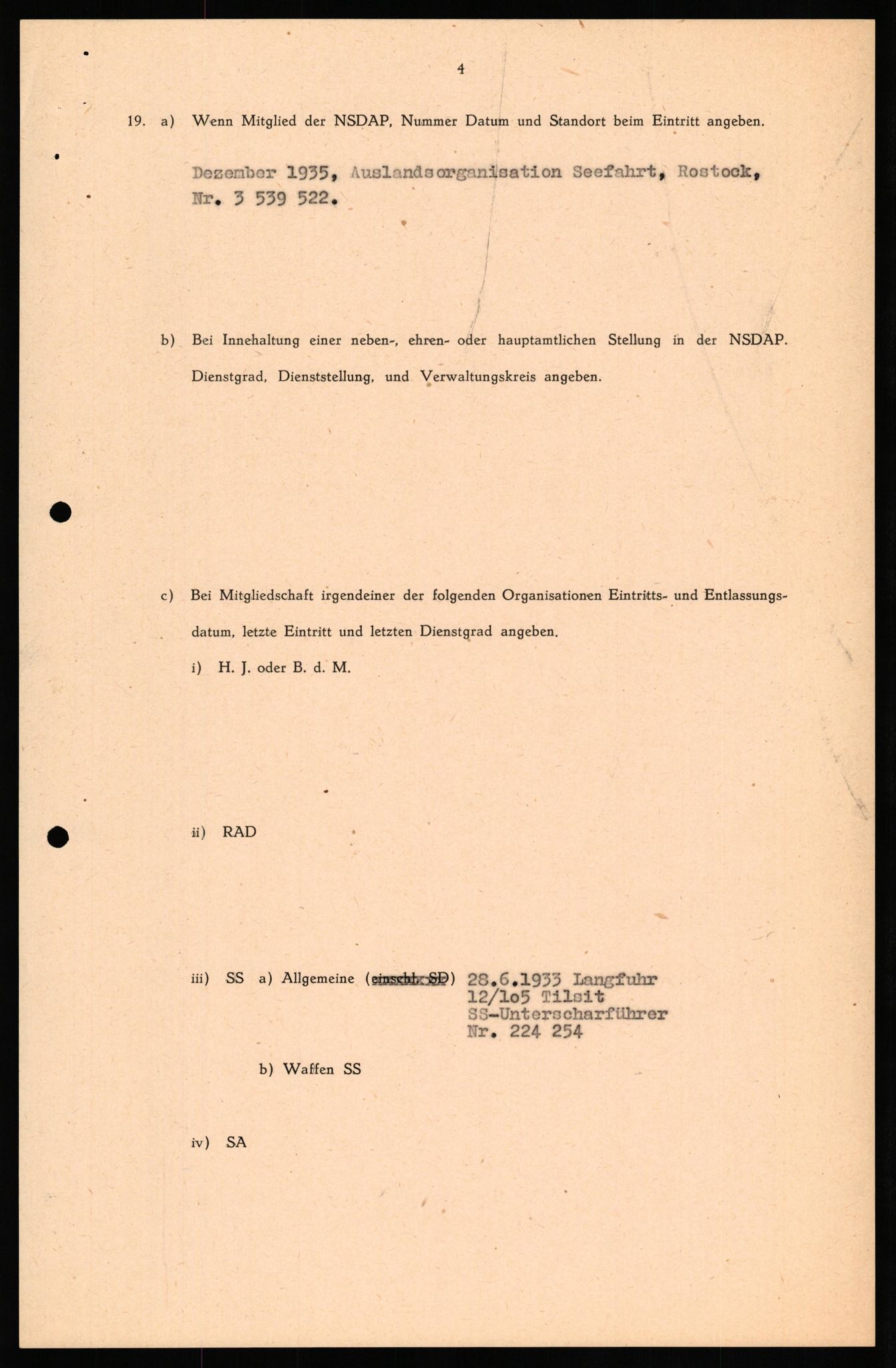 Forsvaret, Forsvarets overkommando II, AV/RA-RAFA-3915/D/Db/L0035: CI Questionaires. Tyske okkupasjonsstyrker i Norge. Tyskere., 1945-1946, s. 363