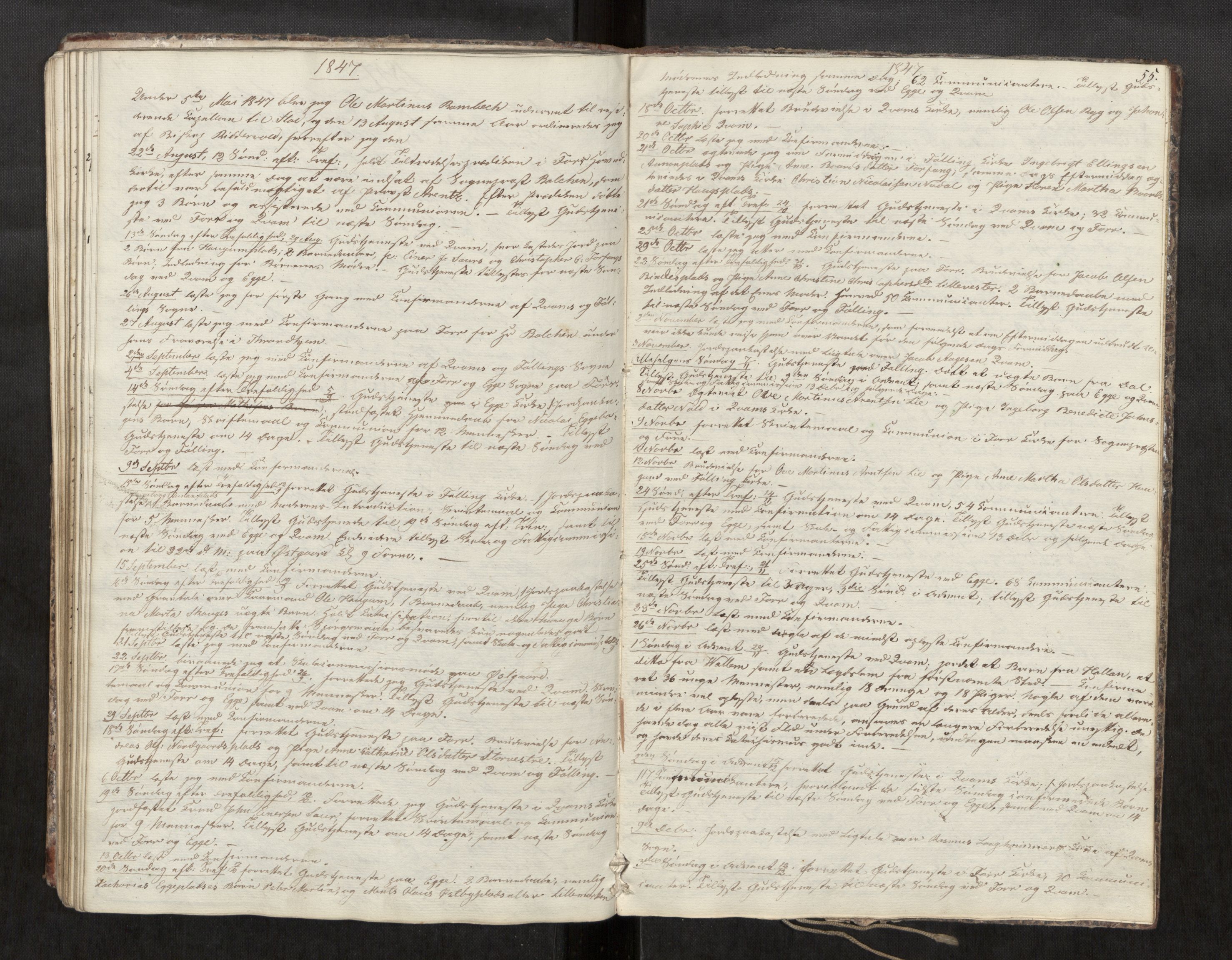 Stod sokneprestkontor, AV/SAT-A-1164/2/I/I1/I1d/L0001: Residerende kapellans bok nr. 1, 1827-1849, s. 55