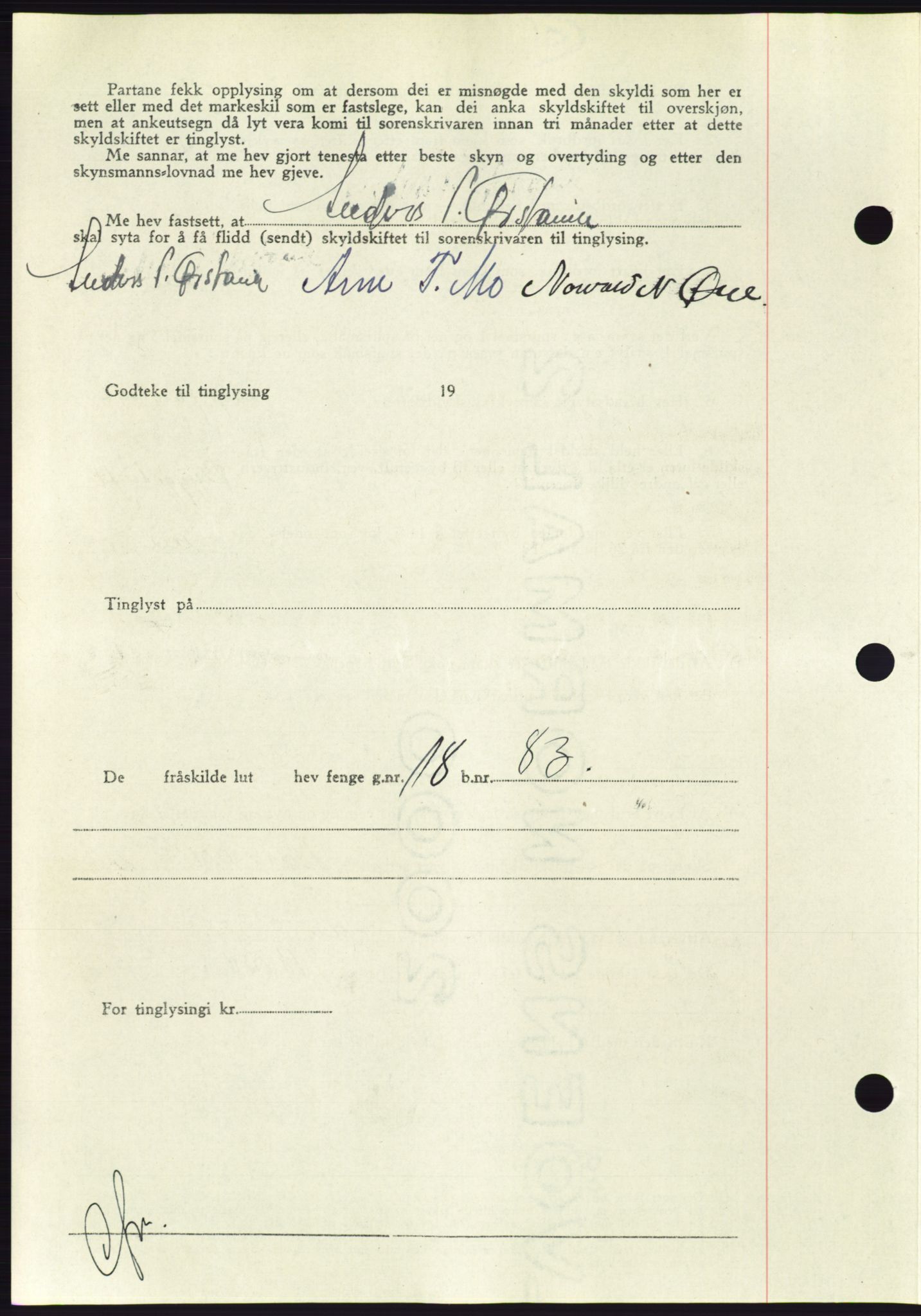 Søre Sunnmøre sorenskriveri, AV/SAT-A-4122/1/2/2C/L0090: Pantebok nr. 16A, 1951-1951, Dagboknr: 2346/1951