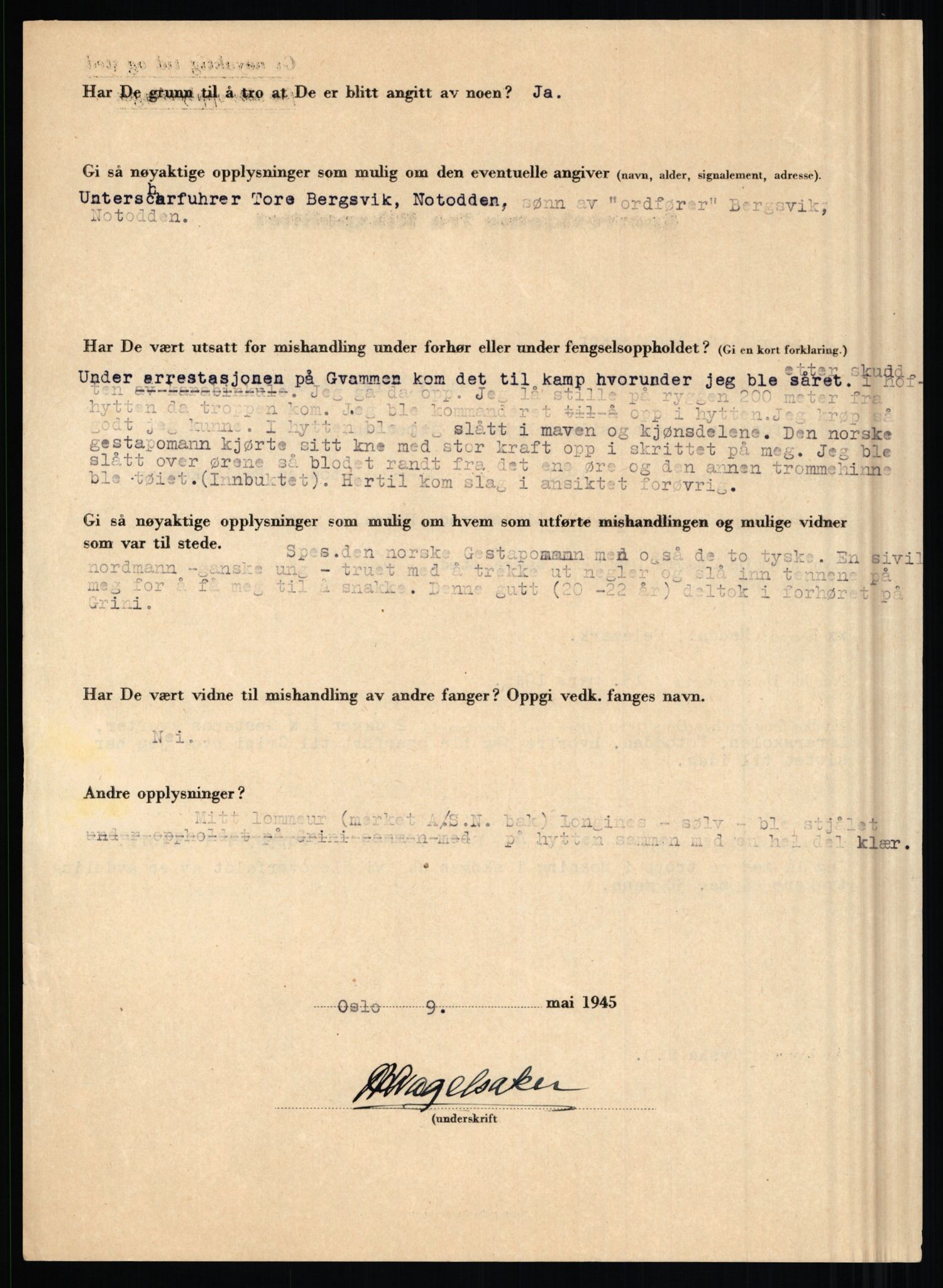 Rikspolitisjefen, AV/RA-S-1560/L/L0012: Mogensen, Øivind - Noraas, Lars, 1940-1945, s. 357