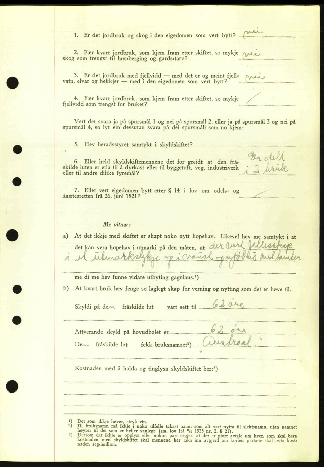 Nordre Sunnmøre sorenskriveri, AV/SAT-A-0006/1/2/2C/2Ca: Pantebok nr. A13, 1942-1942, Dagboknr: 779/1942