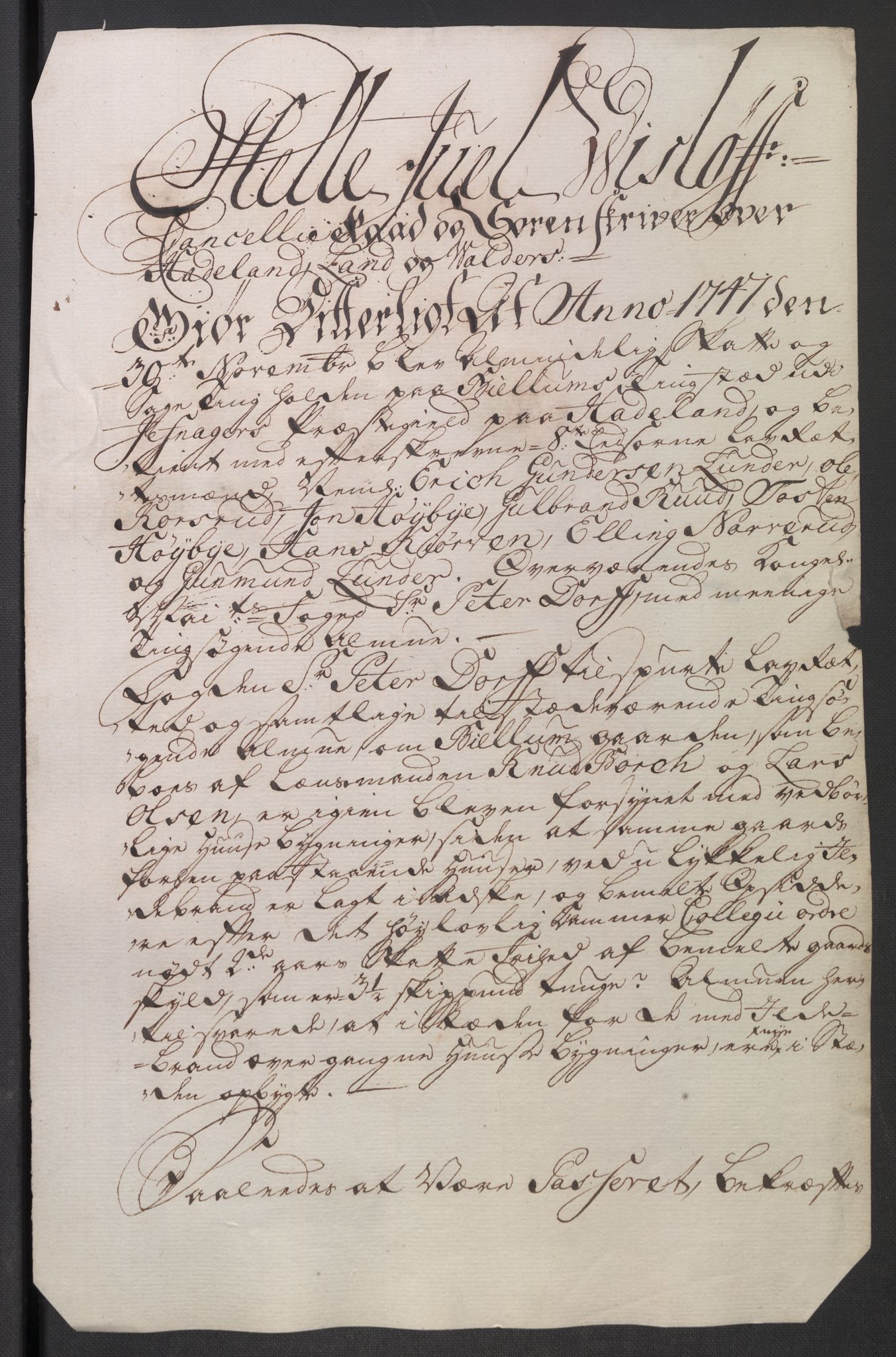 Rentekammeret inntil 1814, Reviderte regnskaper, Fogderegnskap, AV/RA-EA-4092/R18/L1346: Fogderegnskap Hadeland, Toten og Valdres, 1747-1748, s. 196