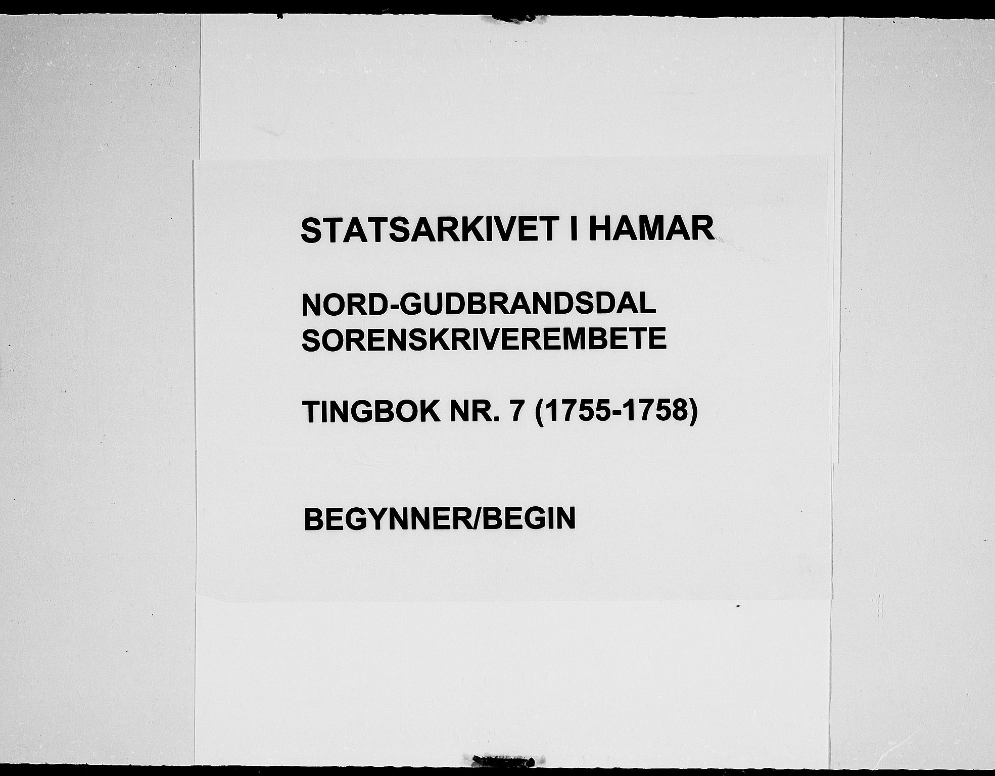 Nord-Gudbrandsdal tingrett, SAH/TING-002/G/Gb/L0007: Tingbok, 1755-1758