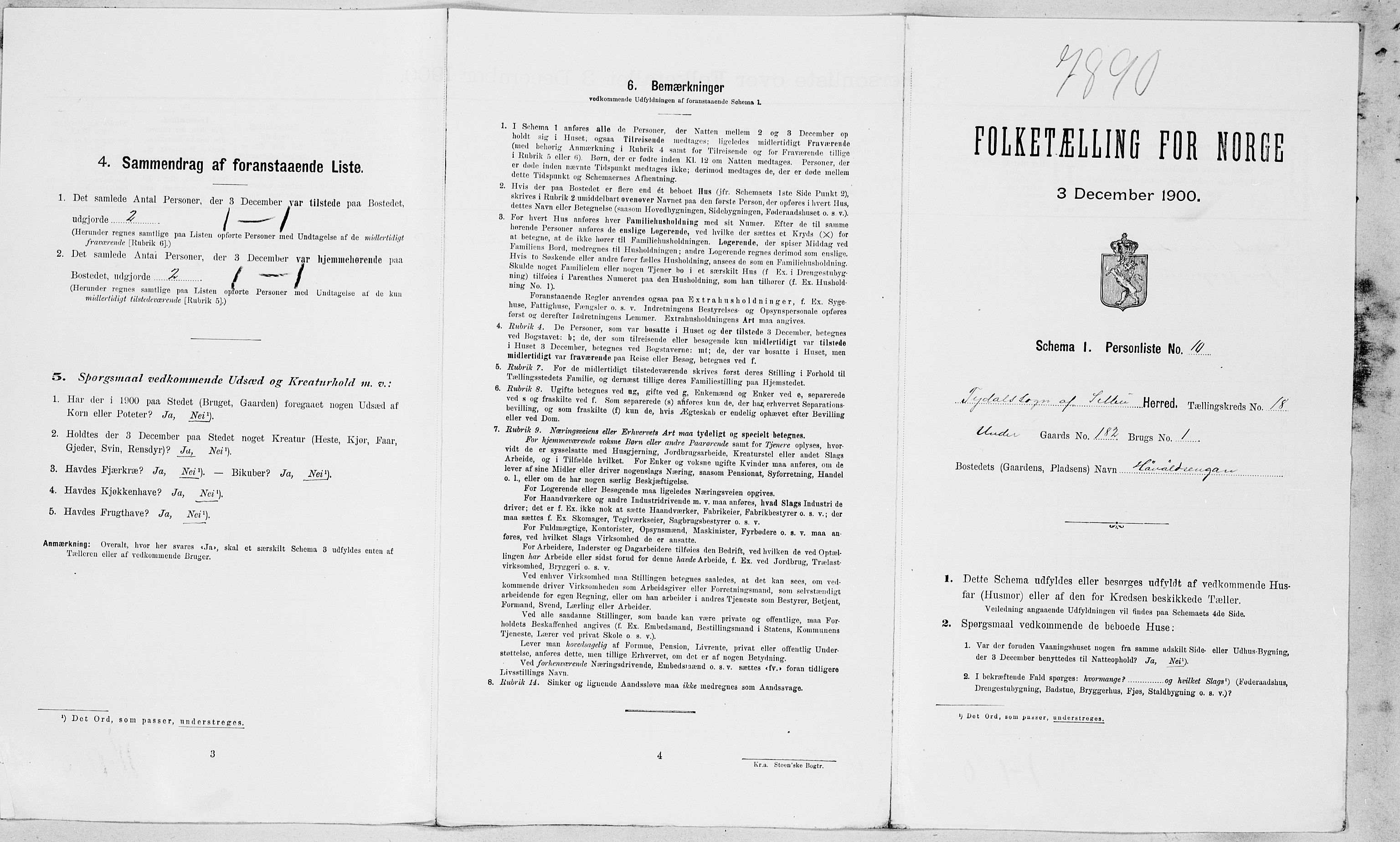 SAT, Folketelling 1900 for 1664 Selbu herred, 1900, s. 1795