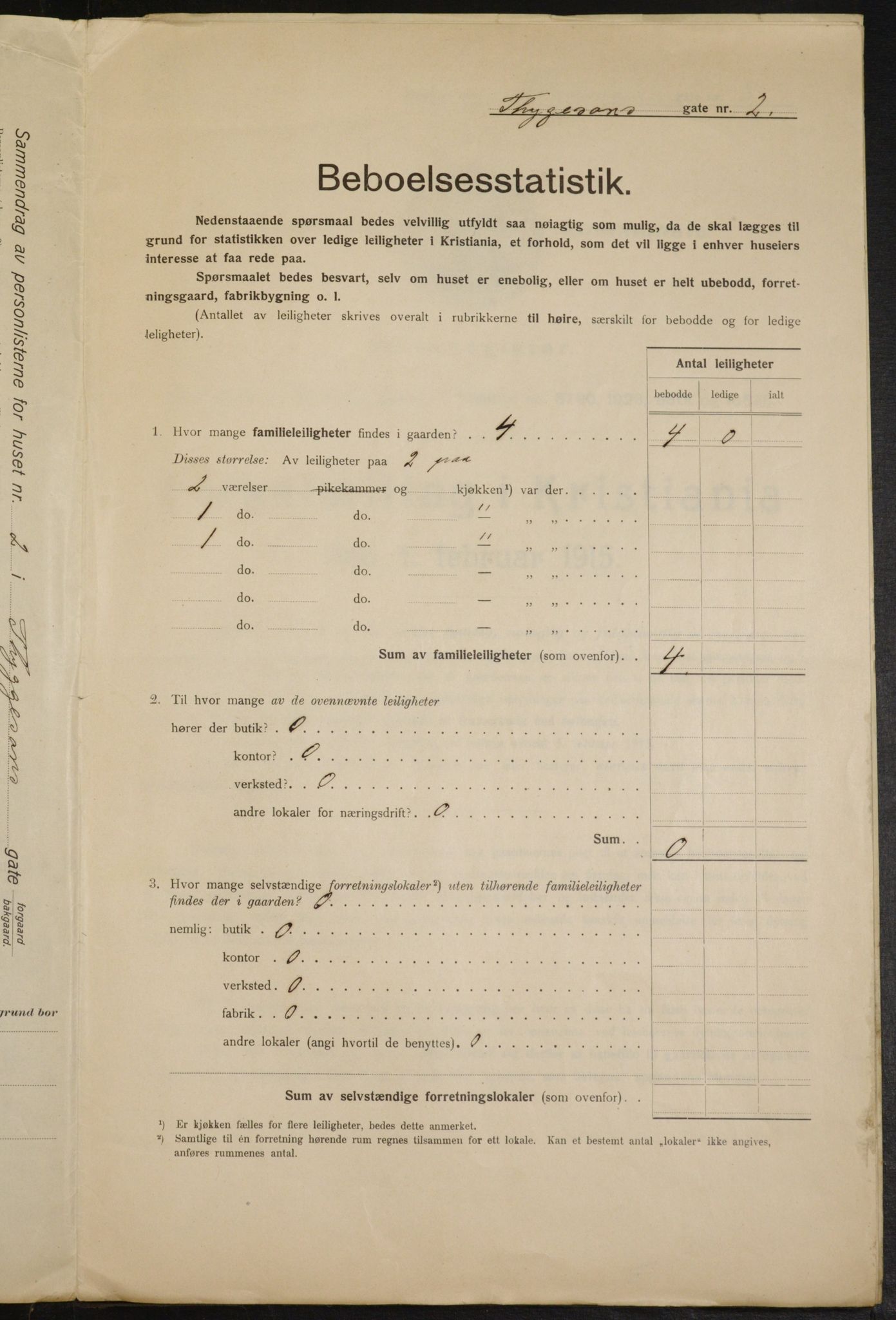 OBA, Kommunal folketelling 1.2.1915 for Kristiania, 1915, s. 111777