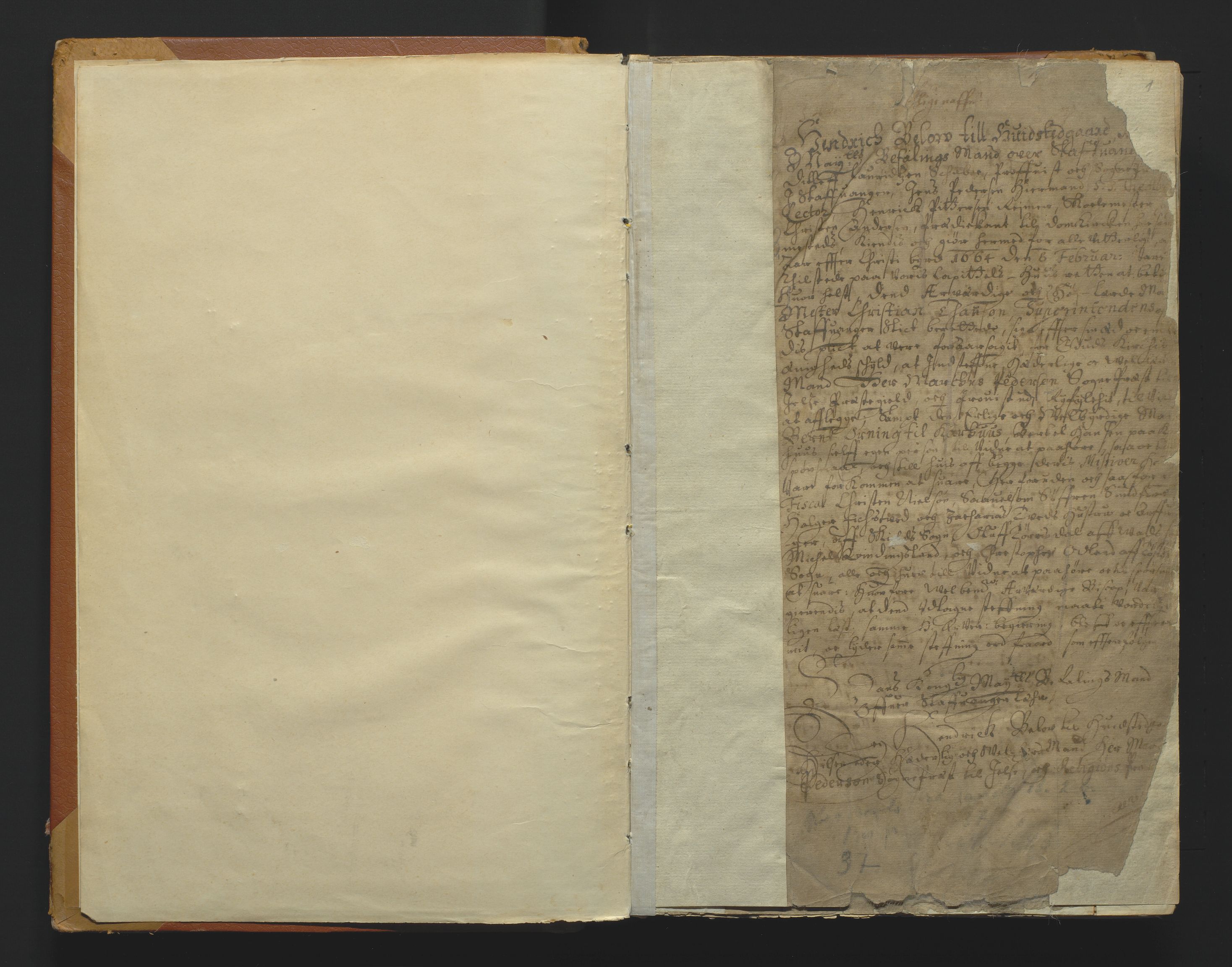 Biskopen i Kristiansand, AV/SAK-1113-0001/F/Fa/L0002: Kapitelsbok. Forhandlingsprotokoll for Stavanger domkapitel, 1664-1684, s. 1a