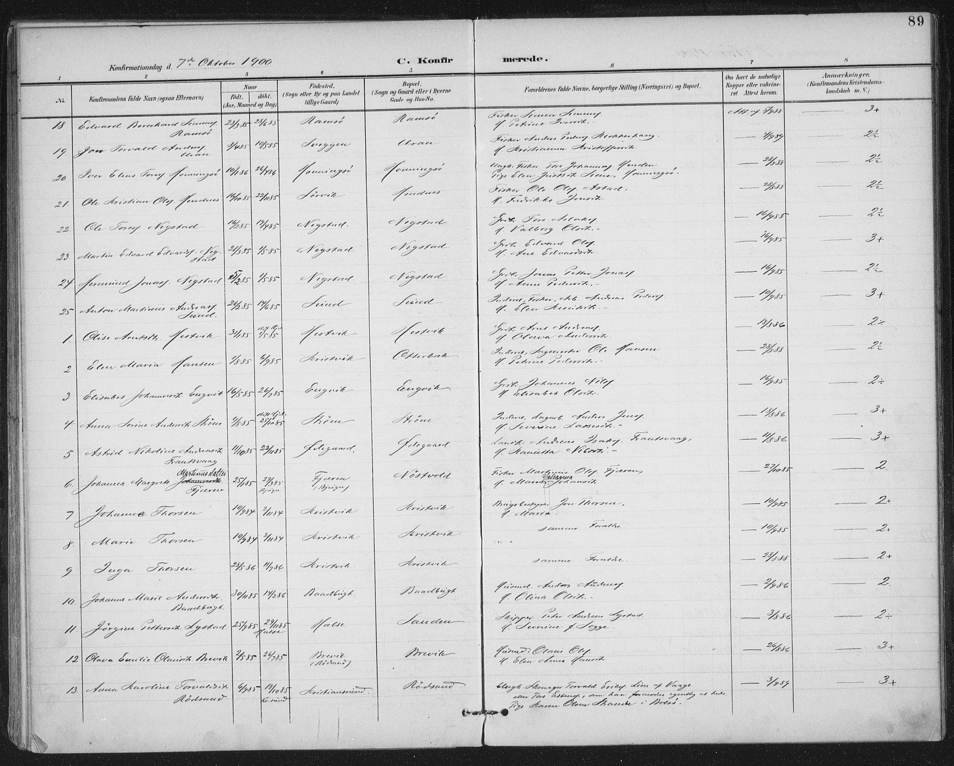 Ministerialprotokoller, klokkerbøker og fødselsregistre - Møre og Romsdal, AV/SAT-A-1454/569/L0820: Ministerialbok nr. 569A06, 1900-1911, s. 89