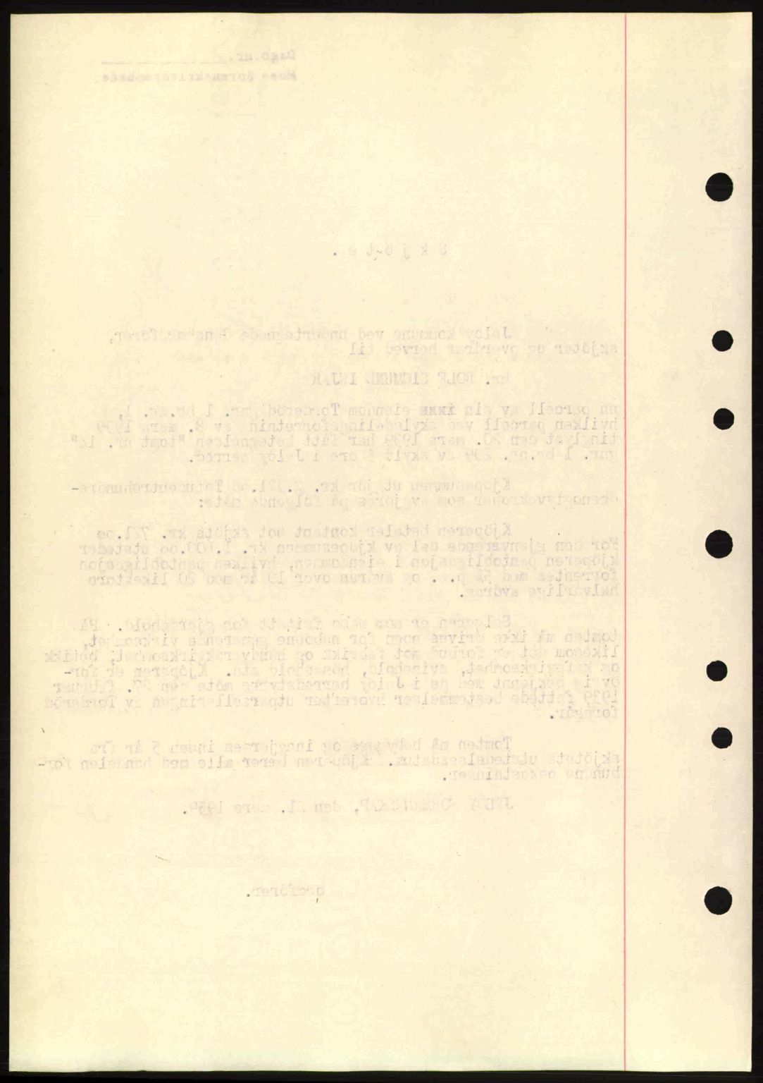 Moss sorenskriveri, SAO/A-10168: Pantebok nr. A5, 1938-1939, Dagboknr: 767/1939