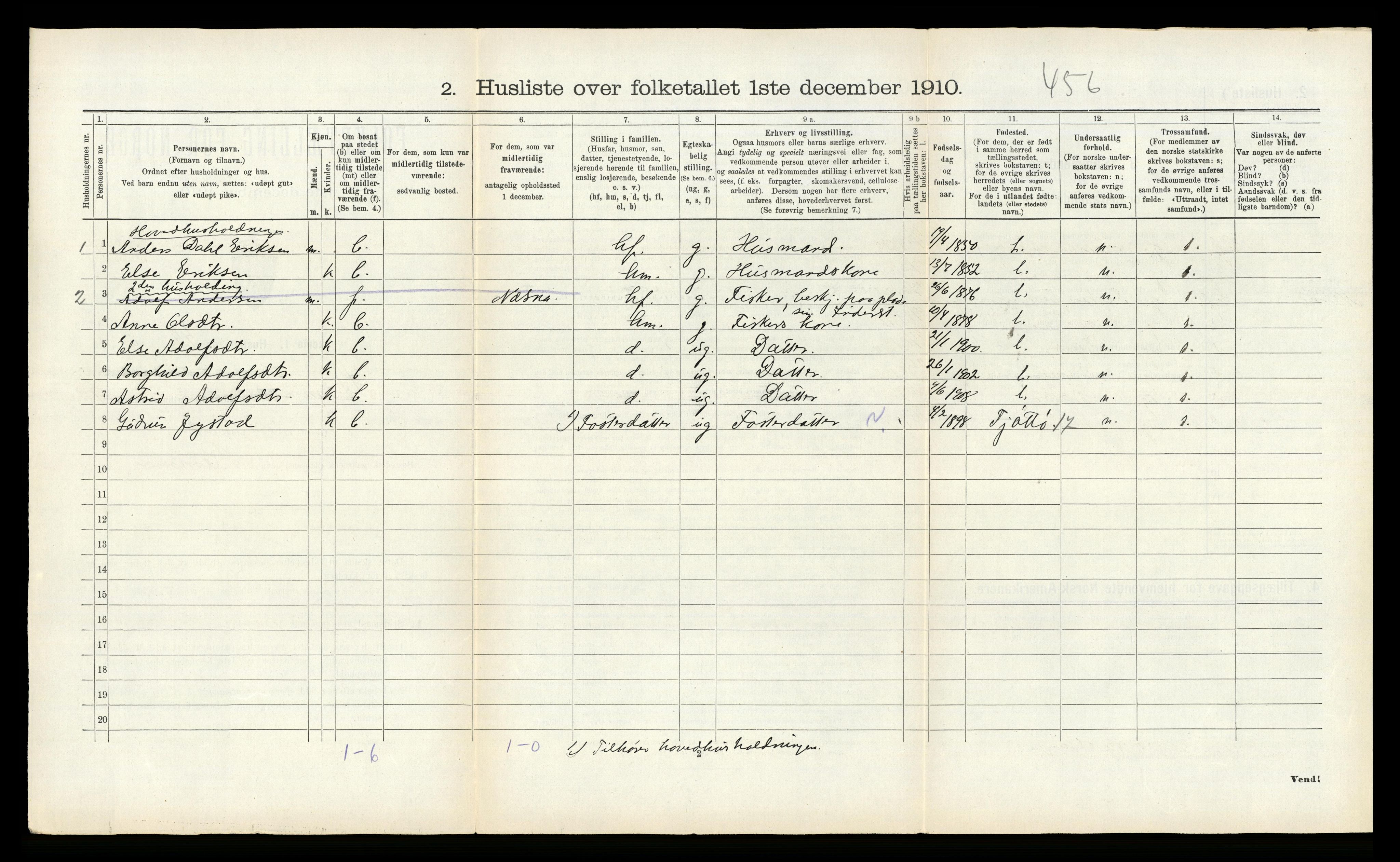 RA, Folketelling 1910 for 1821 Stamnes herred, 1910, s. 959