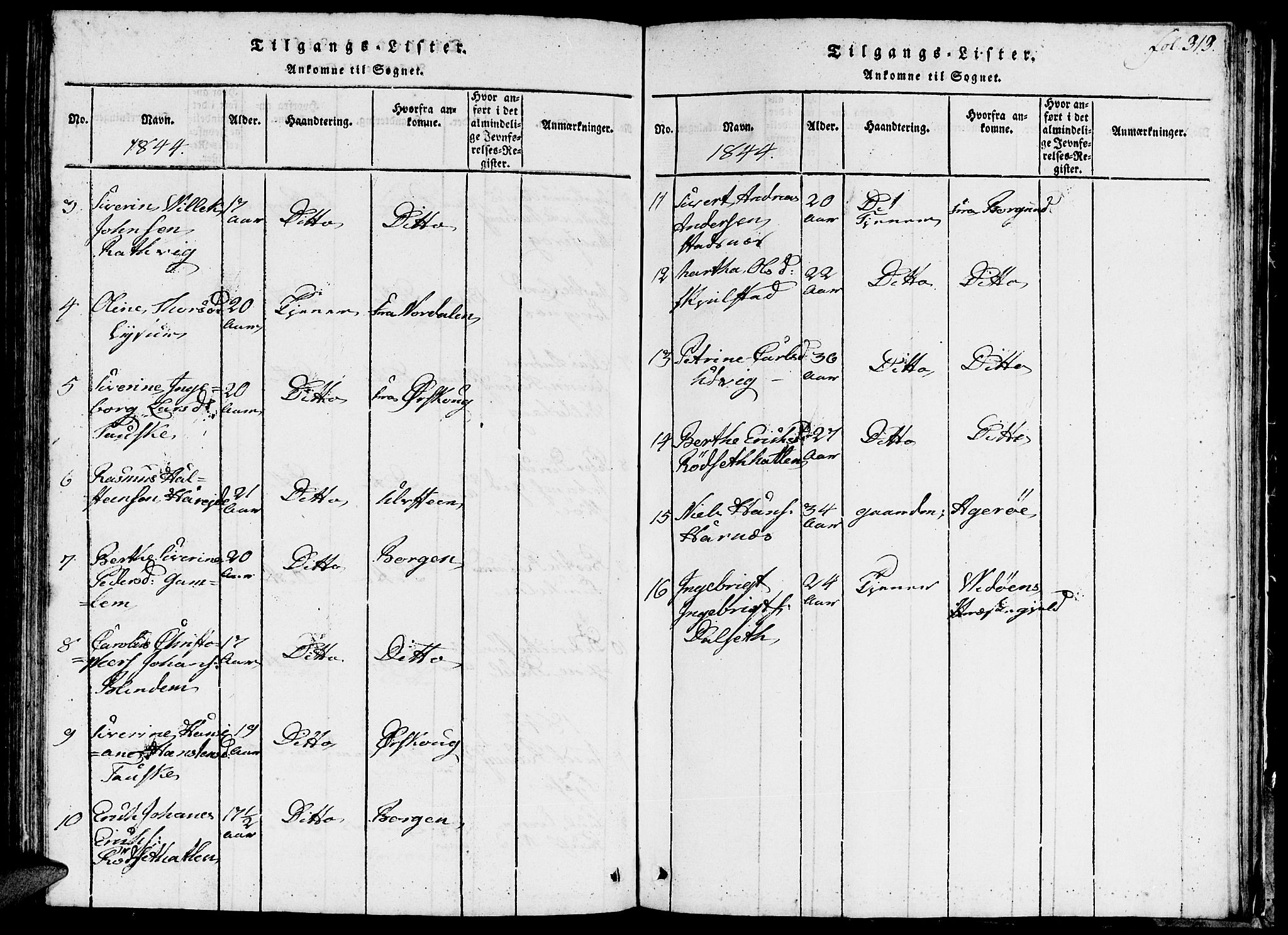 Ministerialprotokoller, klokkerbøker og fødselsregistre - Møre og Romsdal, AV/SAT-A-1454/536/L0506: Klokkerbok nr. 536C01, 1818-1859, s. 313
