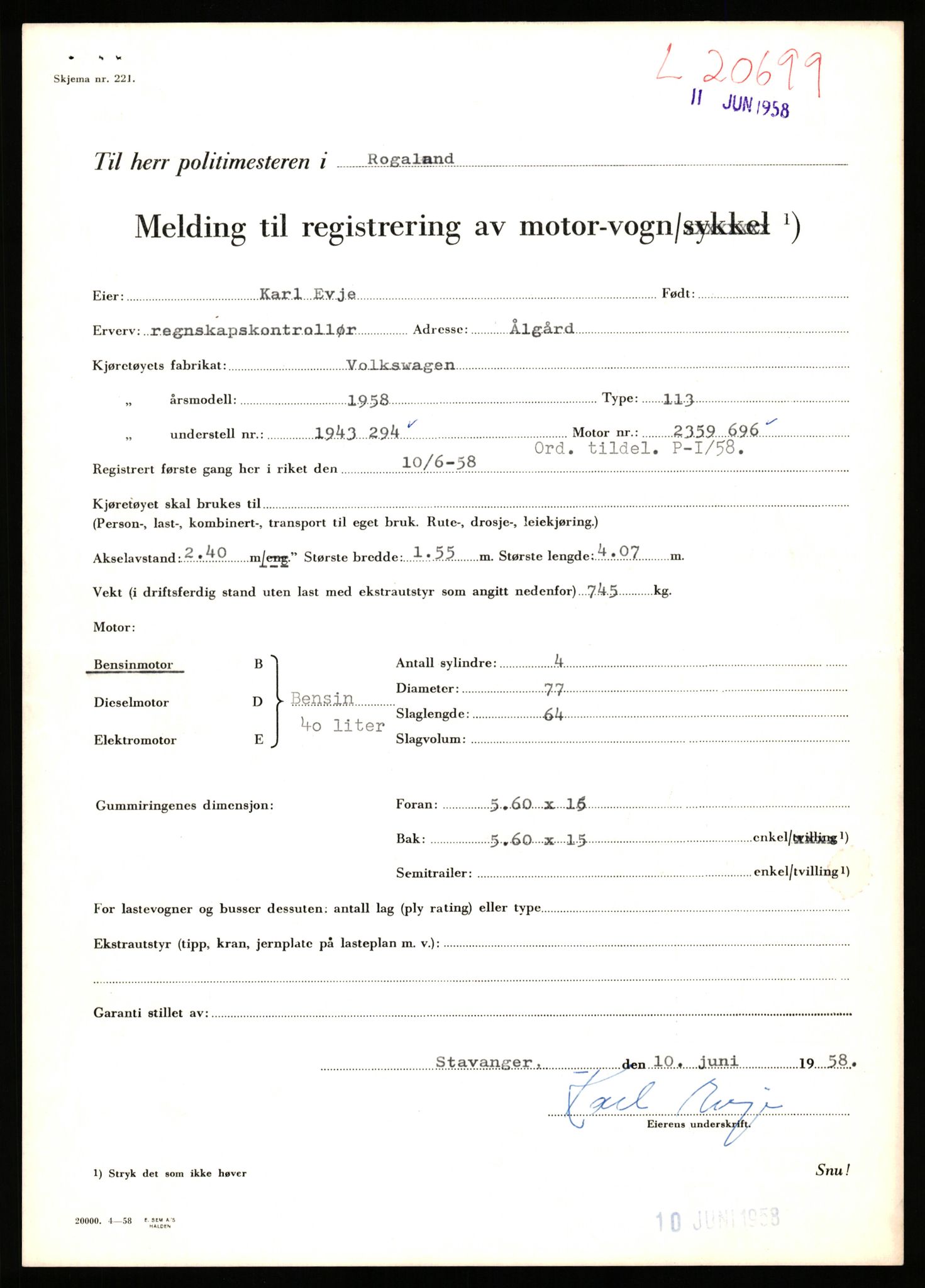 Stavanger trafikkstasjon, AV/SAST-A-101942/0/F/L0037: L-20500 - L-21499, 1930-1971, s. 717