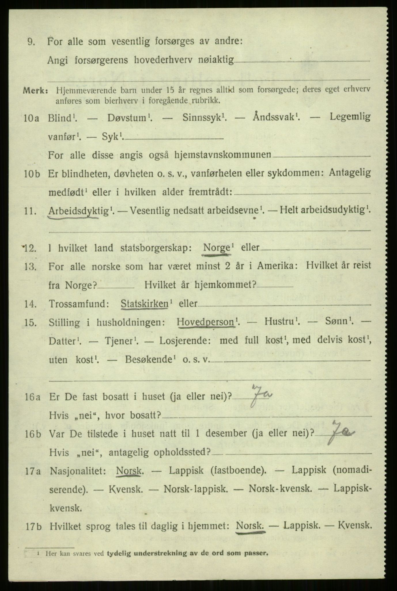 SATØ, Folketelling 1920 for 1914 Trondenes herred, 1920, s. 21916