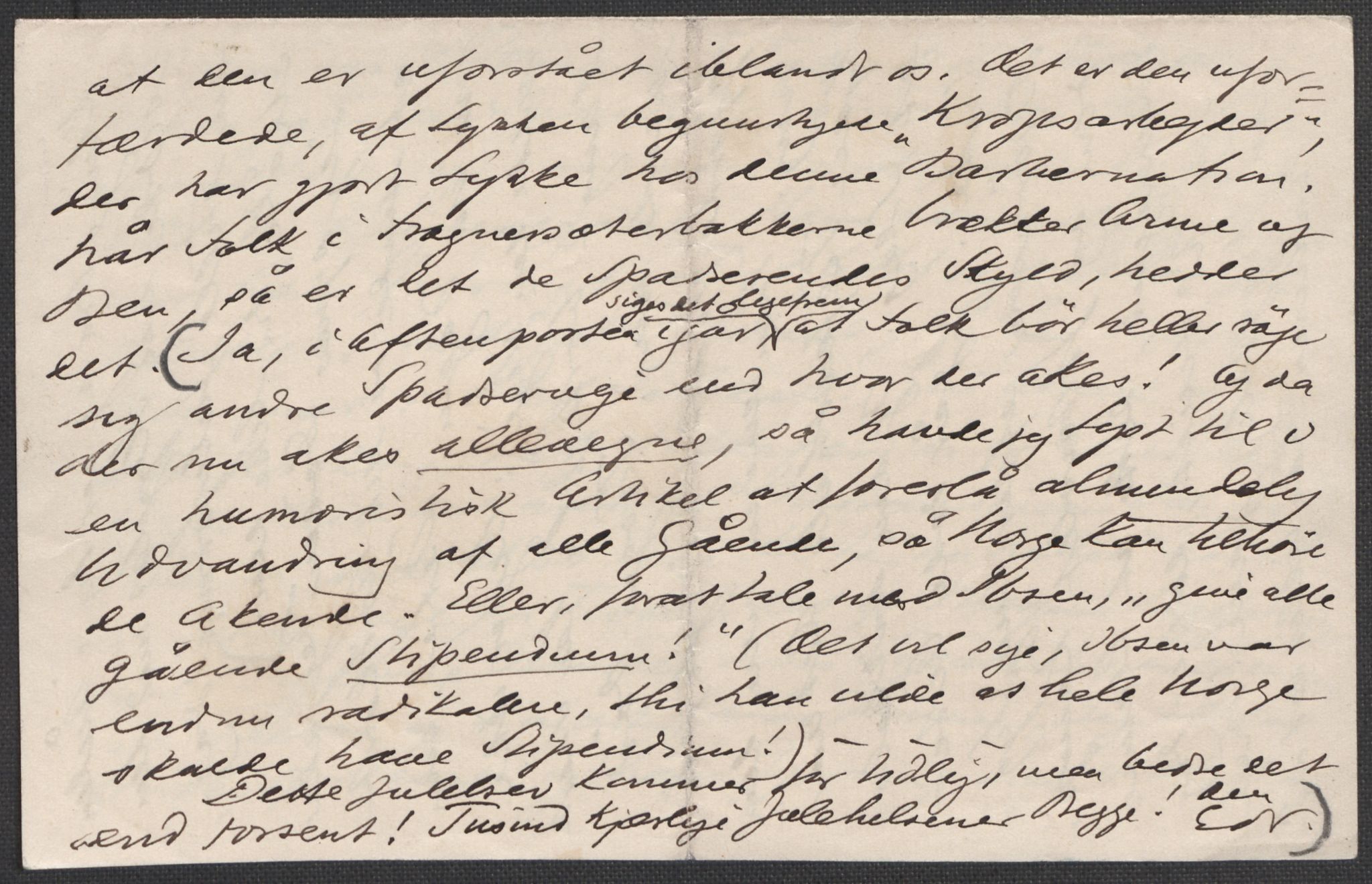 Beyer, Frants, RA/PA-0132/F/L0001: Brev fra Edvard Grieg til Frantz Beyer og "En del optegnelser som kan tjene til kommentar til brevene" av Marie Beyer, 1872-1907, s. 869