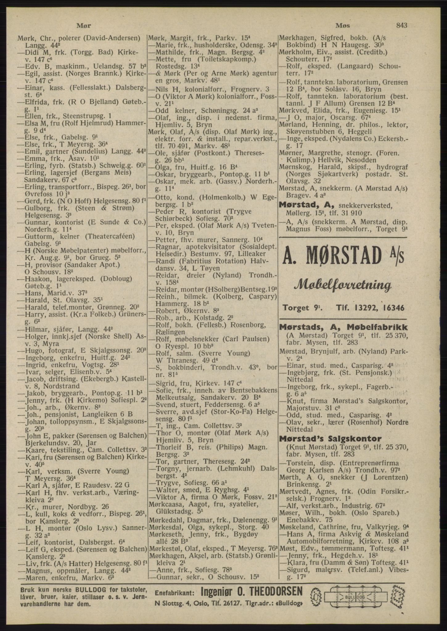 Kristiania/Oslo adressebok, PUBL/-, 1945, s. 839