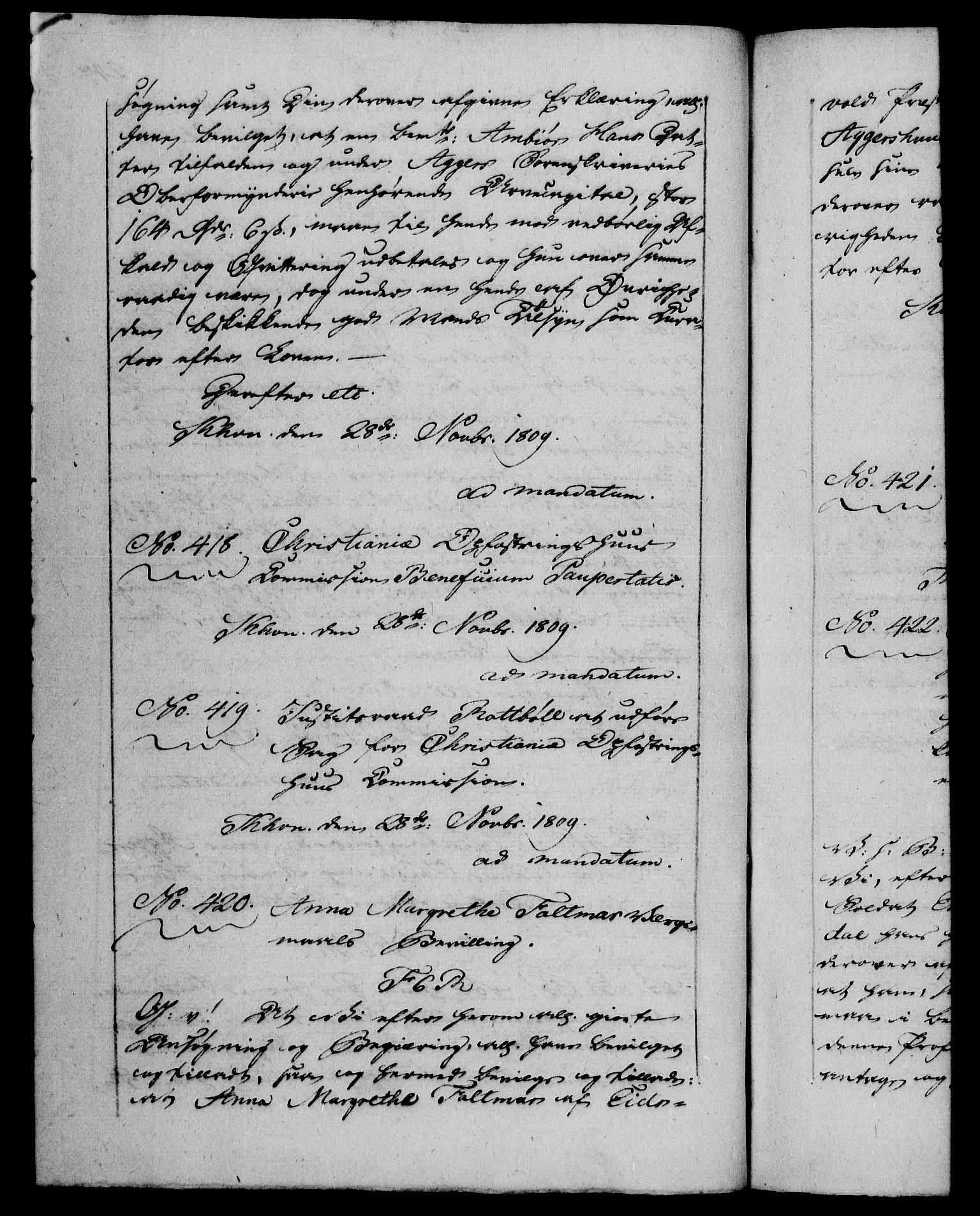 Danske Kanselli 1800-1814, RA/EA-3024/H/Hf/Hfb/Hfba/L0004: Registranter, 1808-1810, s. 247b
