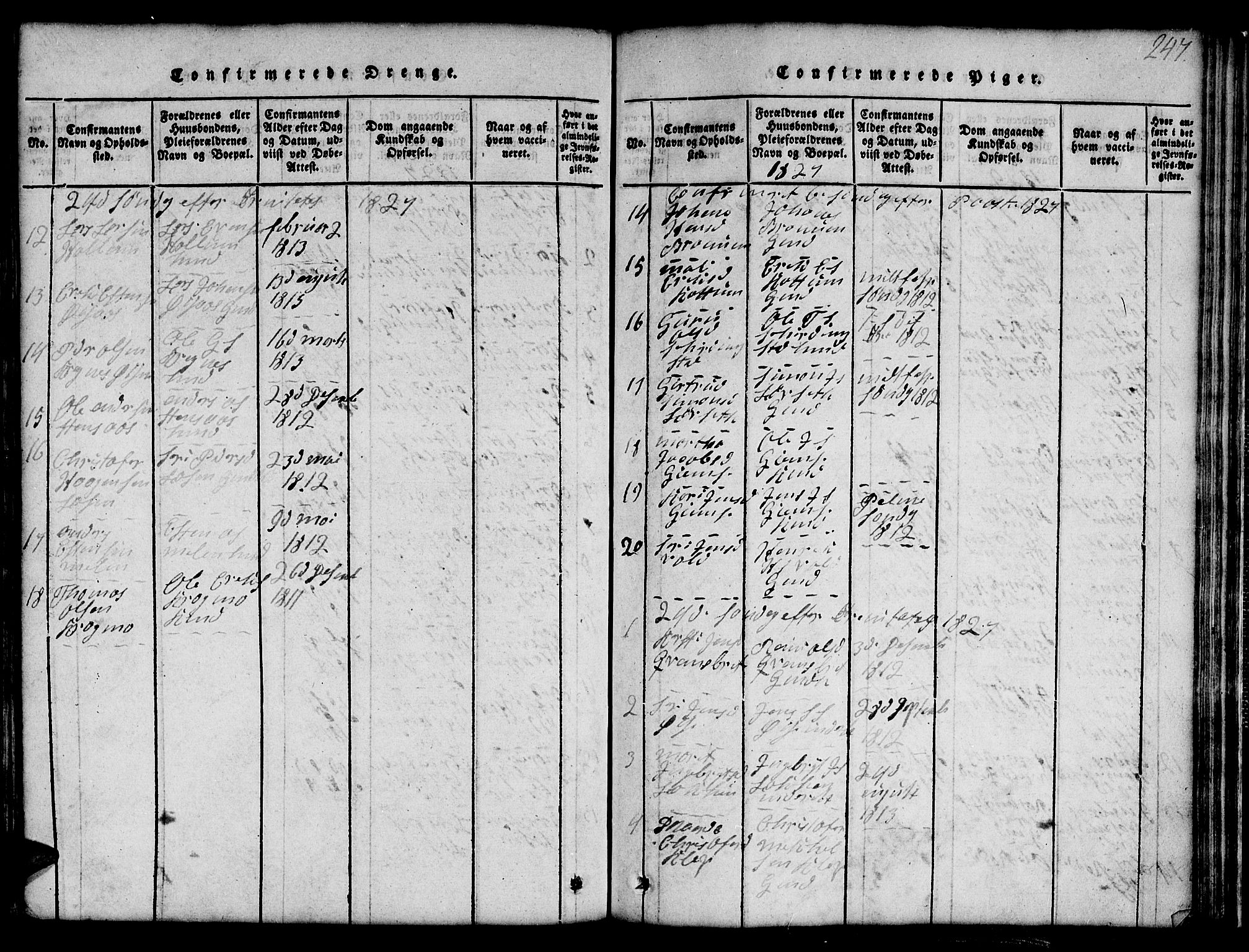 Ministerialprotokoller, klokkerbøker og fødselsregistre - Sør-Trøndelag, SAT/A-1456/691/L1092: Klokkerbok nr. 691C03, 1816-1852, s. 247