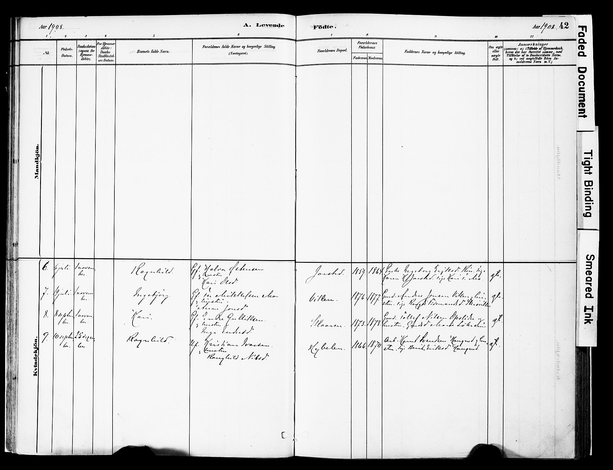 Vestre Slidre prestekontor, SAH/PREST-136/H/Ha/Haa/L0004: Ministerialbok nr. 4, 1881-1911, s. 42