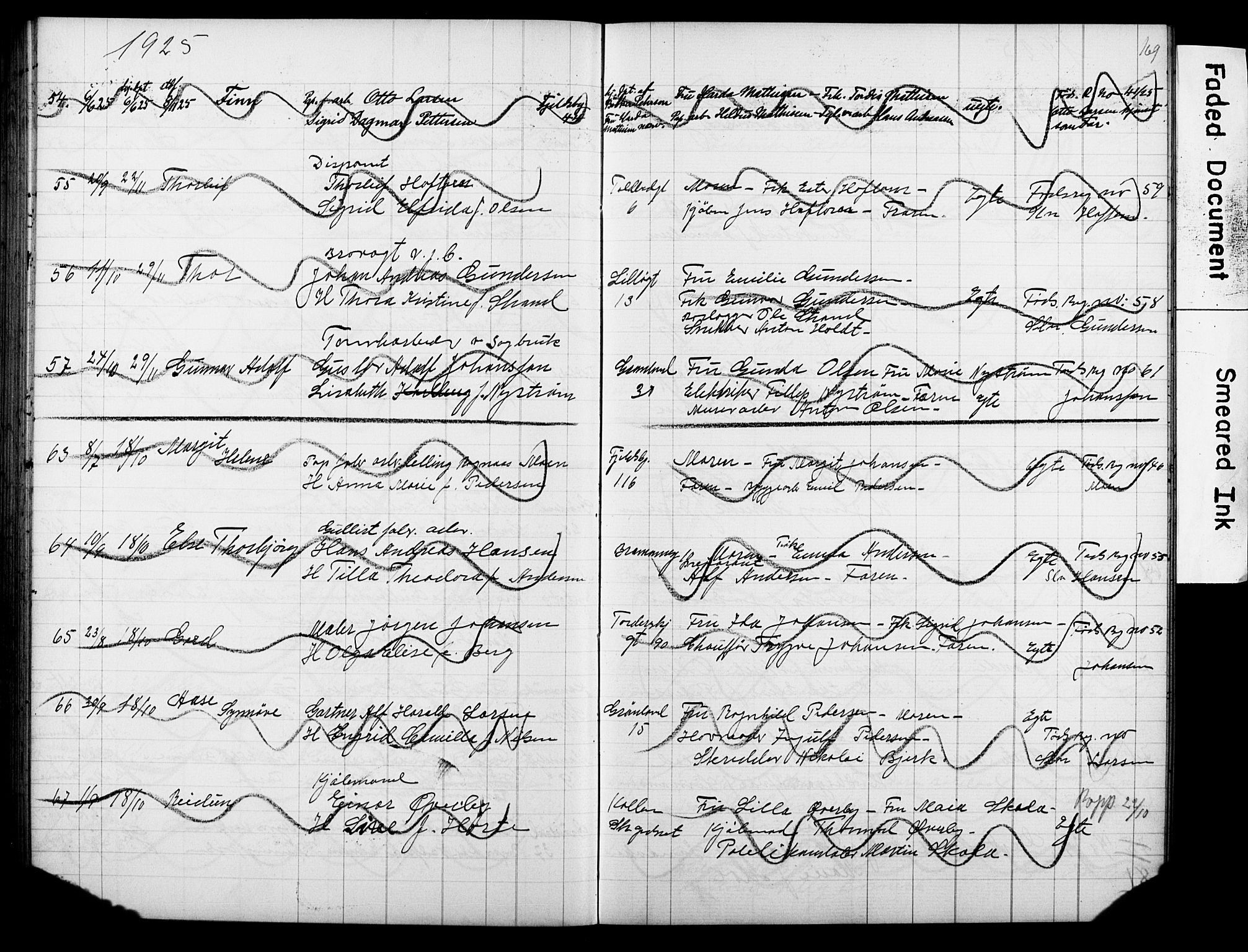Strømsø kirkebøker, AV/SAKO-A-246/Y/Ya/L0007: Kladd til kirkebok nr. I 7, 1915-1932, s. 169