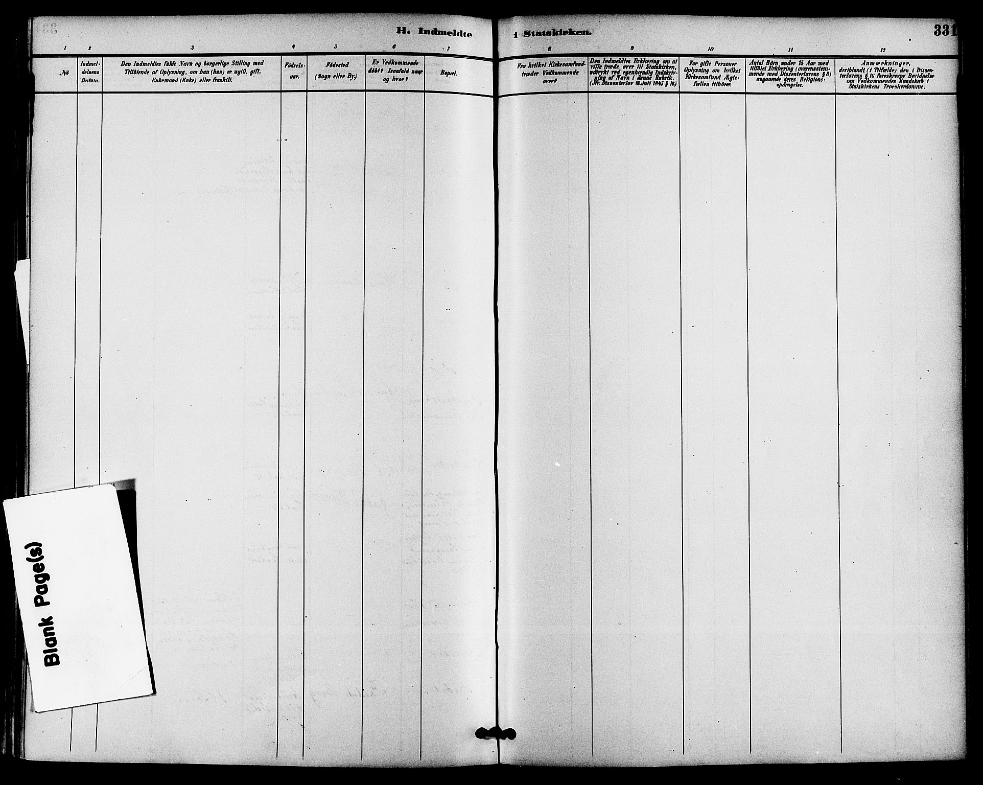 Gjerpen kirkebøker, SAKO/A-265/F/Fa/L0010: Ministerialbok nr. I 10, 1886-1895, s. 331