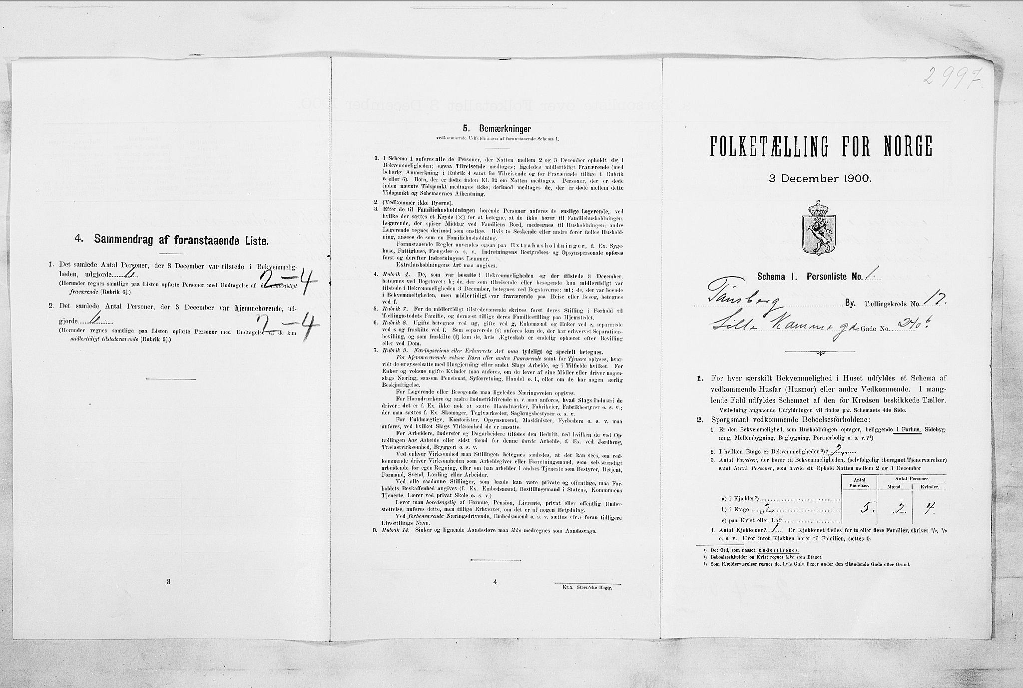 RA, Folketelling 1900 for 0705 Tønsberg kjøpstad, 1900, s. 2475
