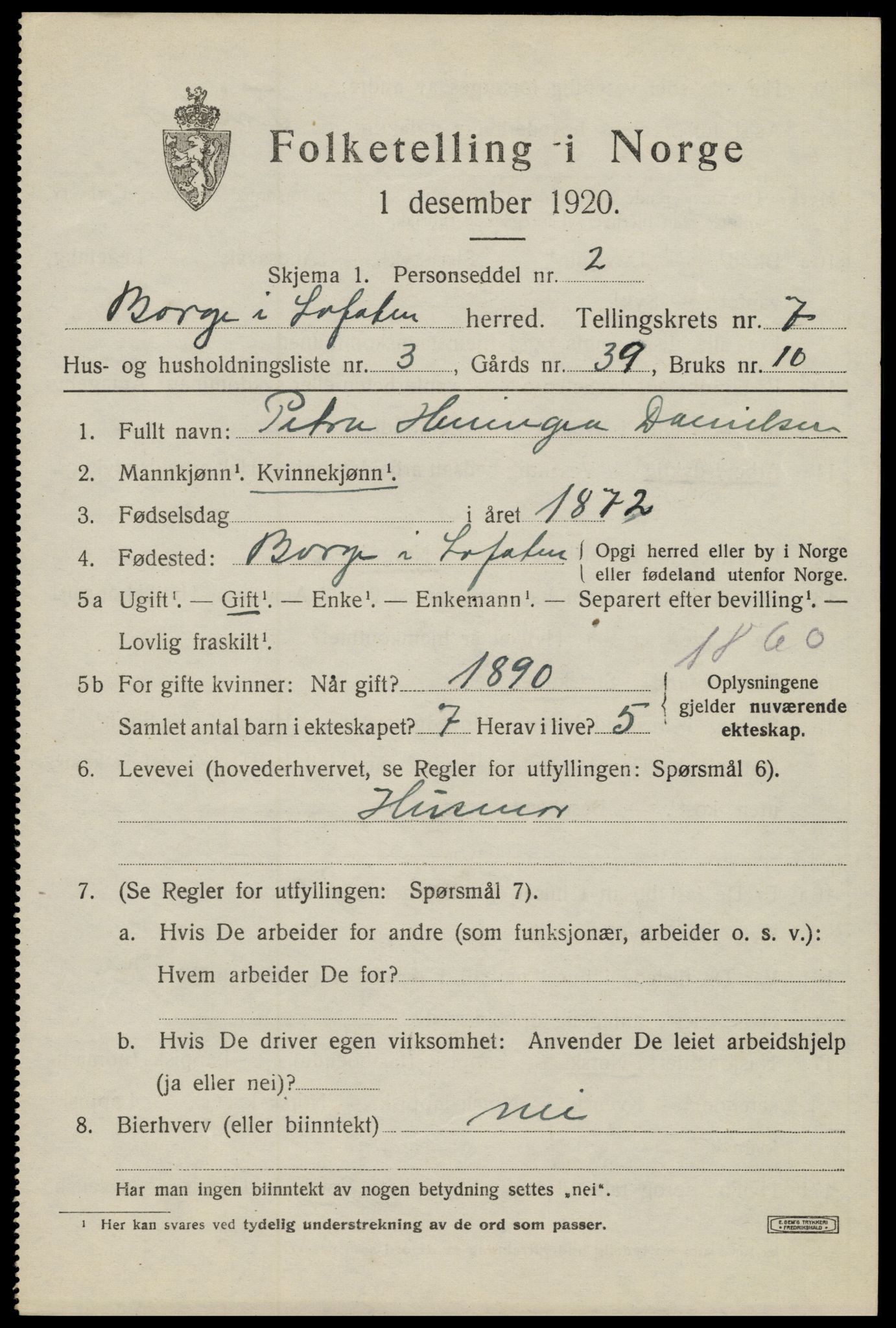 SAT, Folketelling 1920 for 1862 Borge herred, 1920, s. 6401