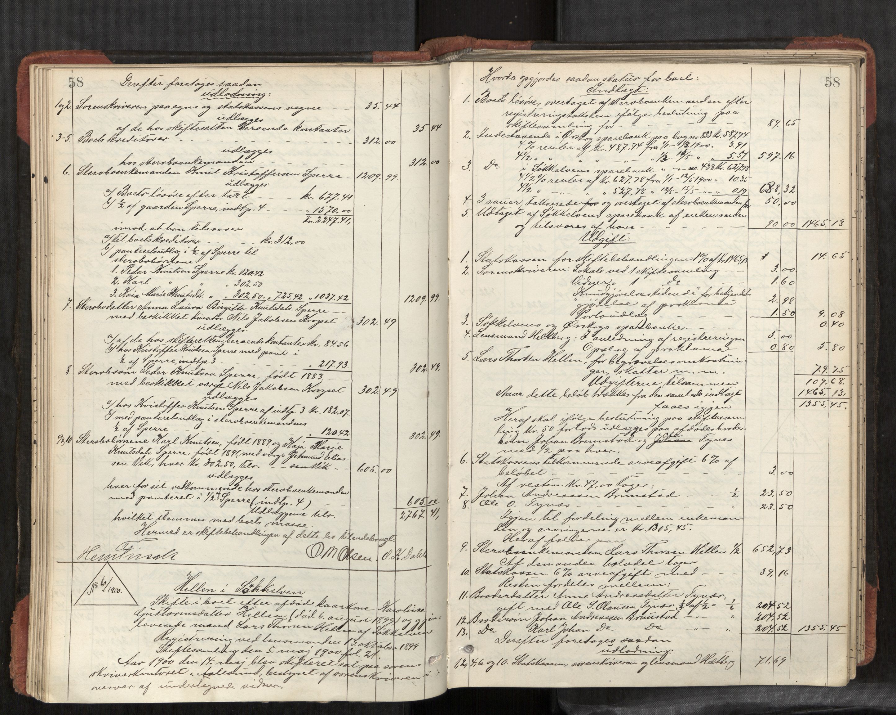 Nordre Sunnmøre sorenskriveri, AV/SAT-A-0006/1/3/3A/L0023: Skiftesluttningsprotokoll 4, 1898-1905, s. 58