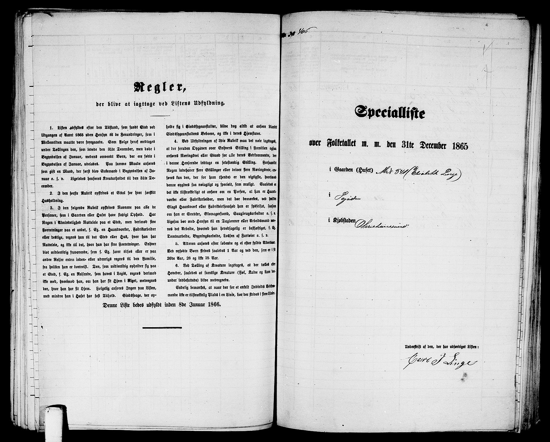 RA, Folketelling 1865 for 1503B Kristiansund prestegjeld, Kristiansund kjøpstad, 1865, s. 827