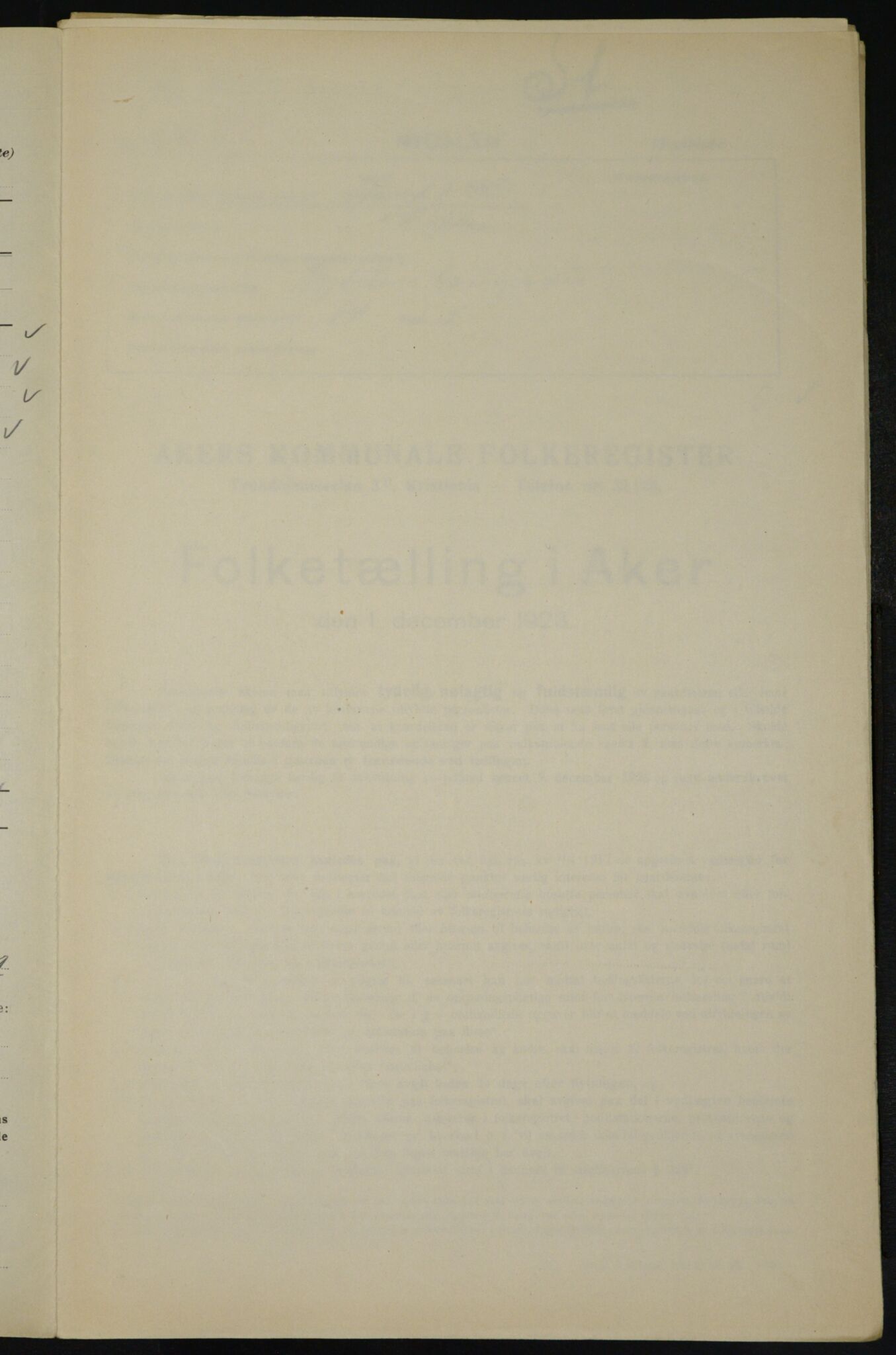 , Kommunal folketelling 1.12.1923 for Aker, 1923, s. 19916