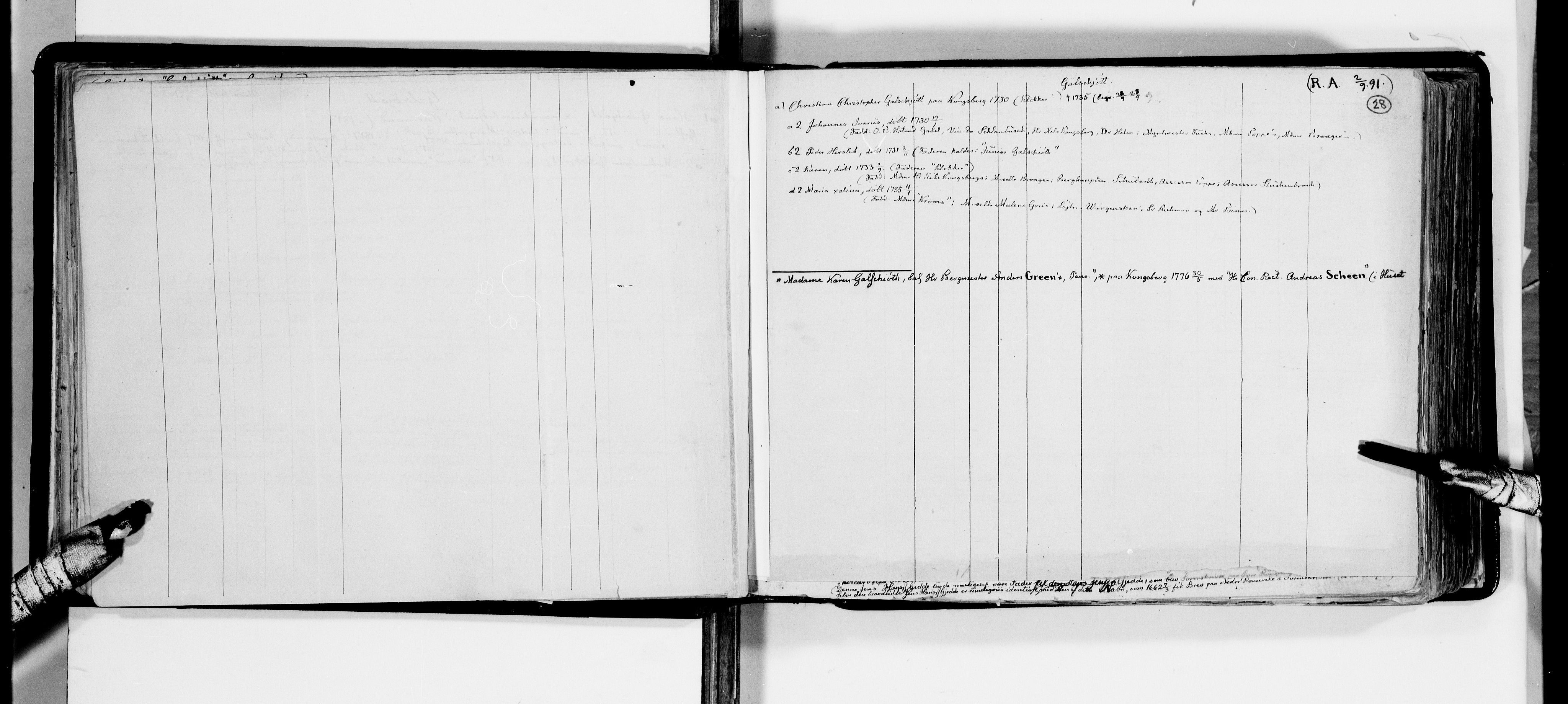 Lassens samlinger, AV/RA-PA-0051/F/Fa/L0015: Personalhistoriske og genealogiske opptegnelser: Gaarder - Goutesen, 1500-1907