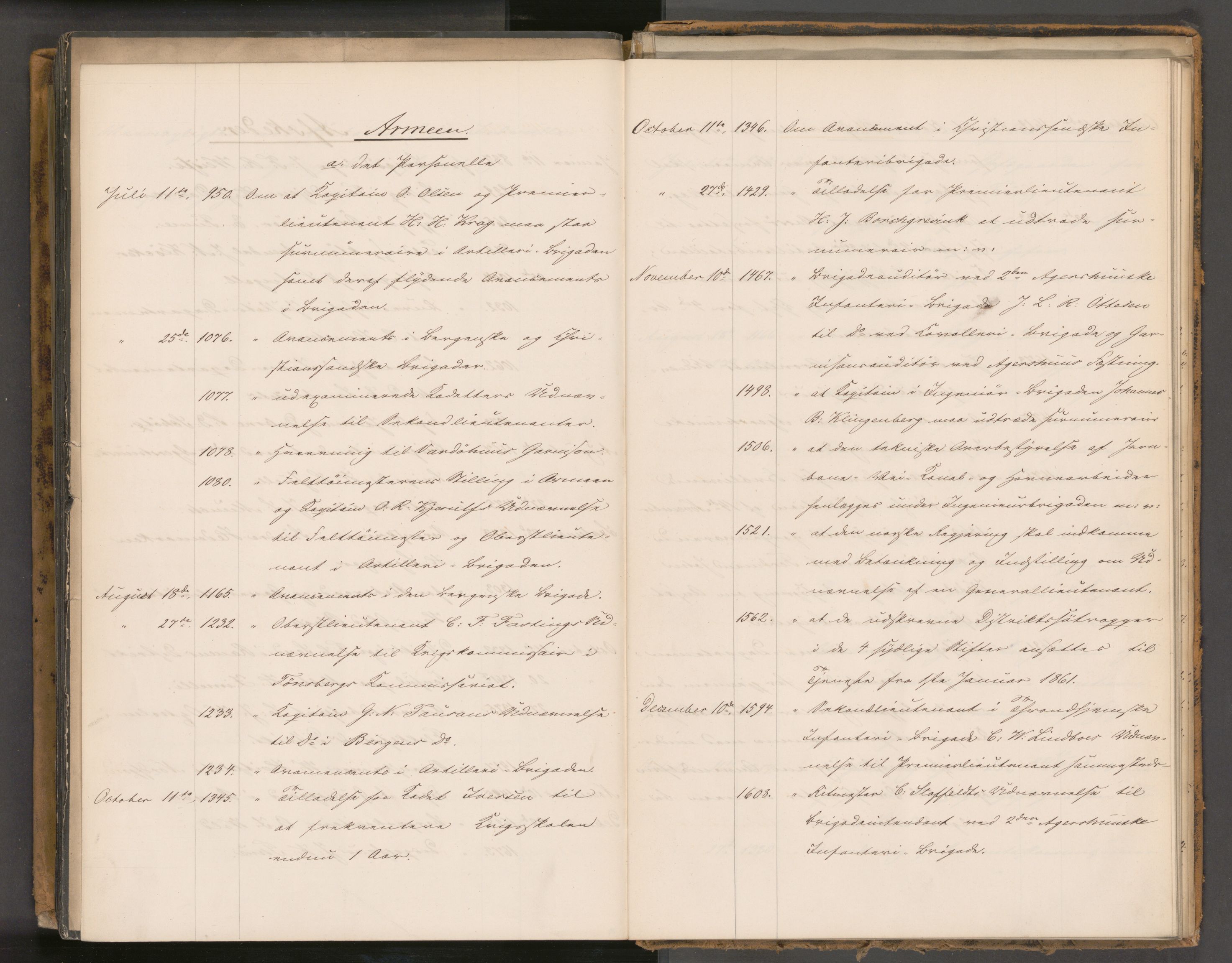 Statsrådssekretariatet, AV/RA-S-1001/A/Ab/L0093: Kgl. res. nr. 876-1681, 2. halvår, 1860