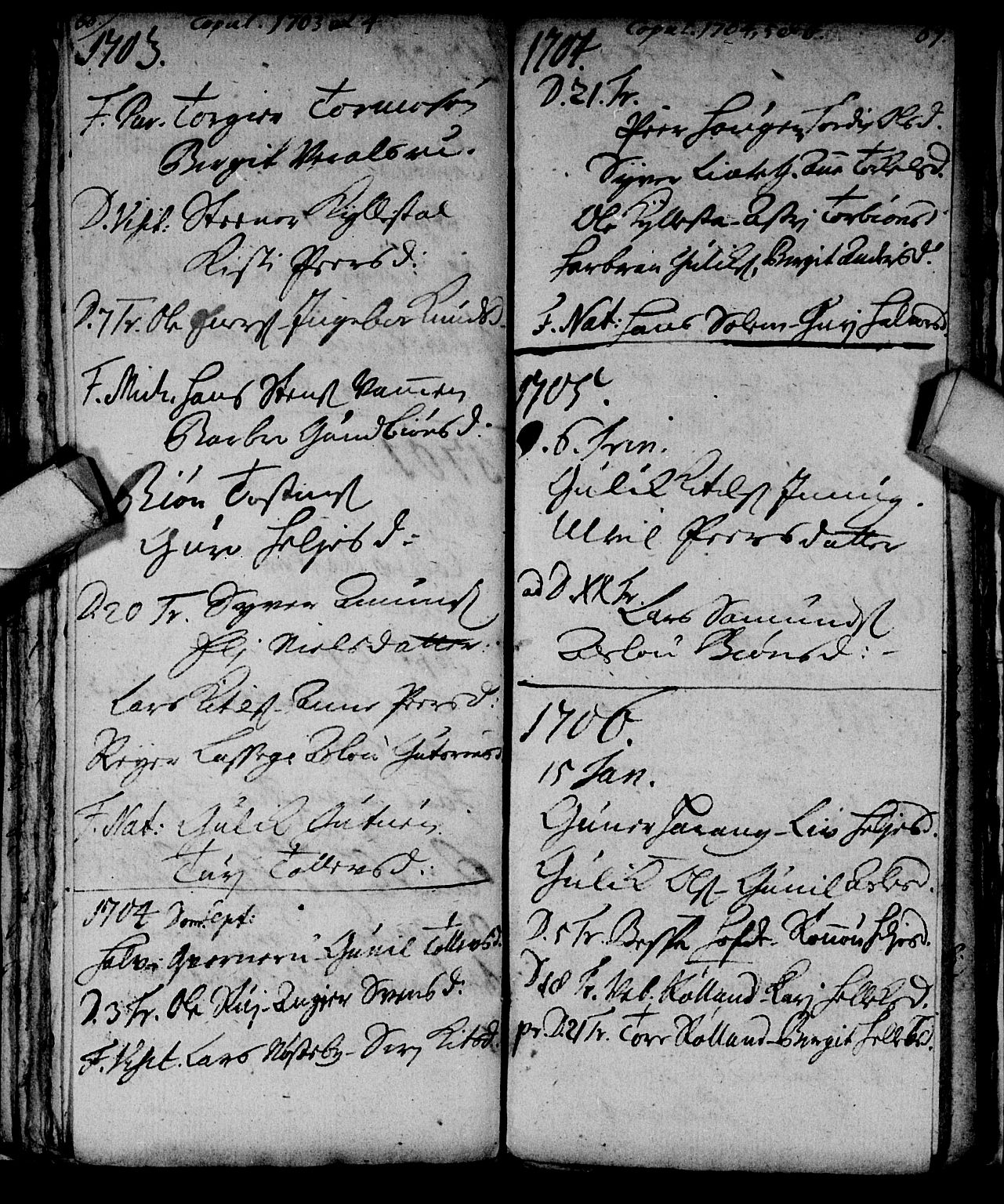 Nore kirkebøker, AV/SAKO-A-238/F/Fc/L0001: Ministerialbok nr. III 1, 1696-1714, s. 66-67