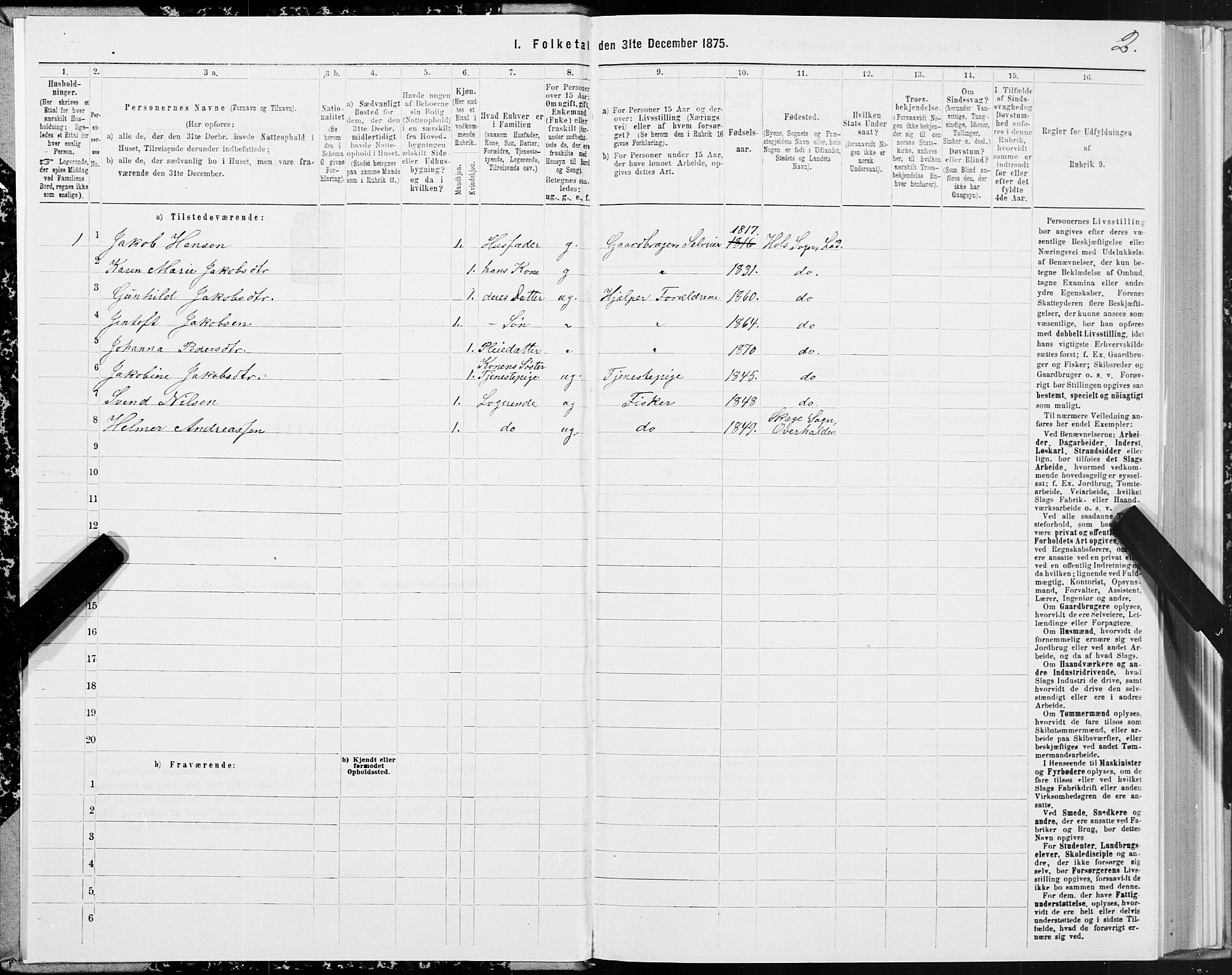 SAT, Folketelling 1875 for 1851P Lødingen prestegjeld, 1875, s. 3002