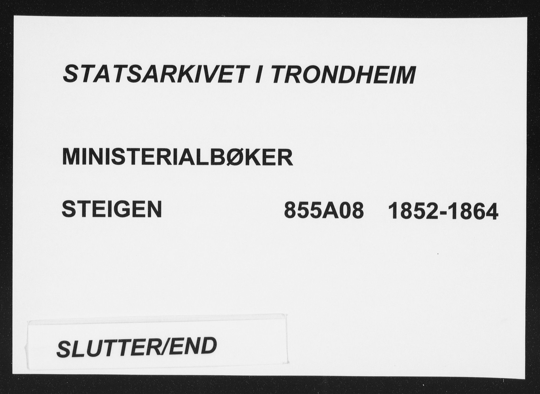 Ministerialprotokoller, klokkerbøker og fødselsregistre - Nordland, AV/SAT-A-1459/855/L0800: Ministerialbok nr. 855A08, 1852-1864