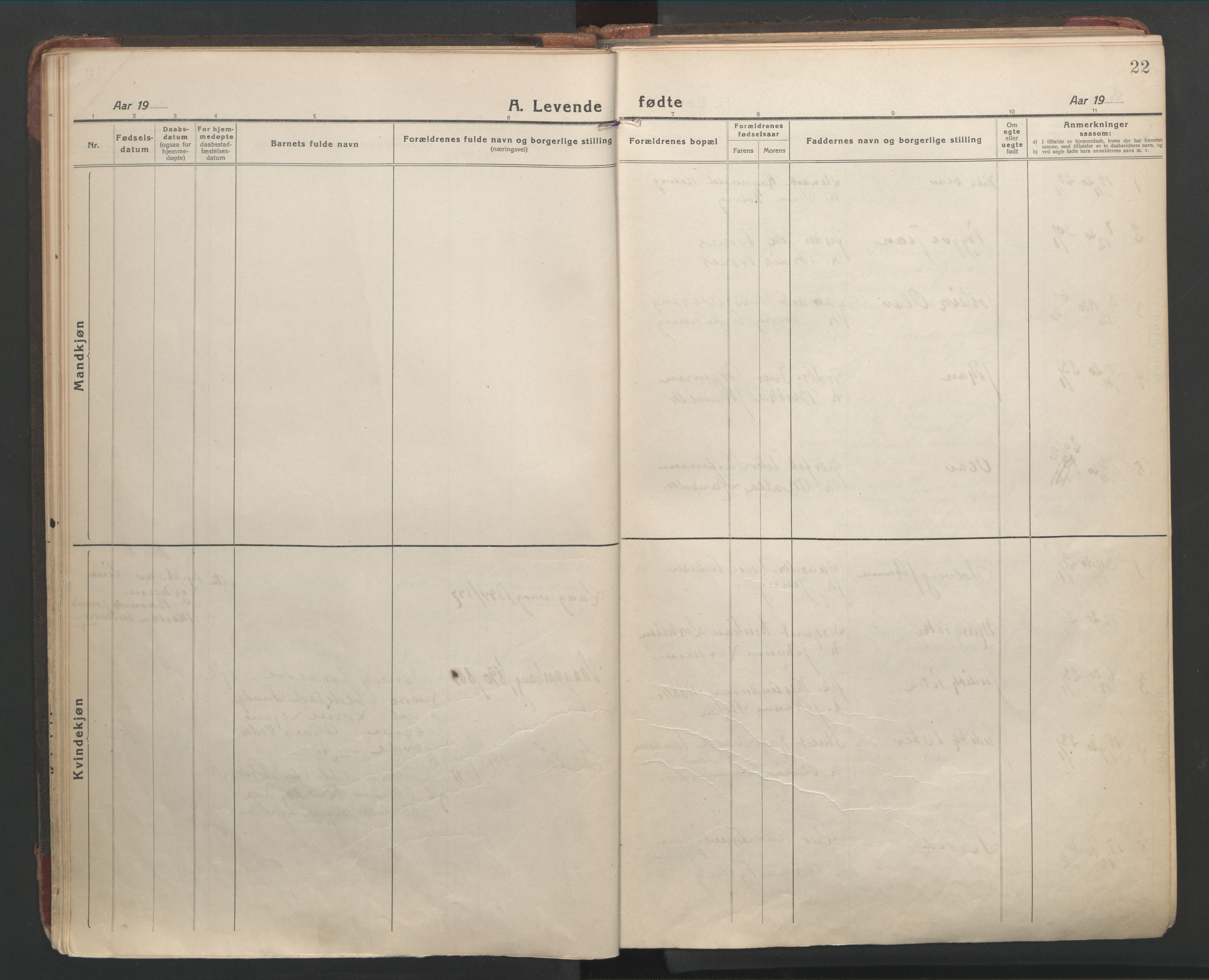 Ministerialprotokoller, klokkerbøker og fødselsregistre - Møre og Romsdal, AV/SAT-A-1454/528/L0412: Ministerialbok nr. 528A21, 1920-1926, s. 22