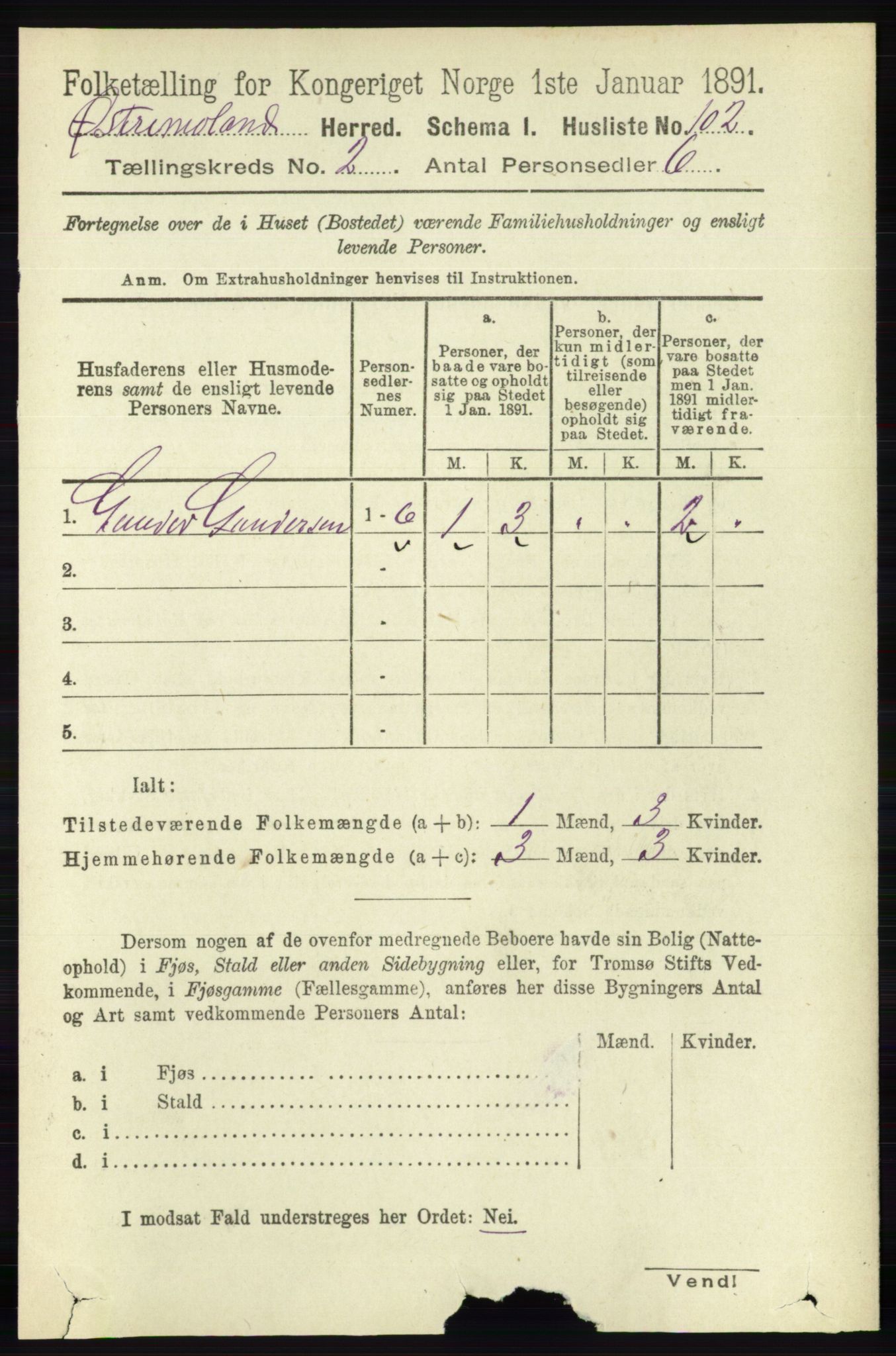 RA, Folketelling 1891 for 0918 Austre Moland herred, 1891, s. 669