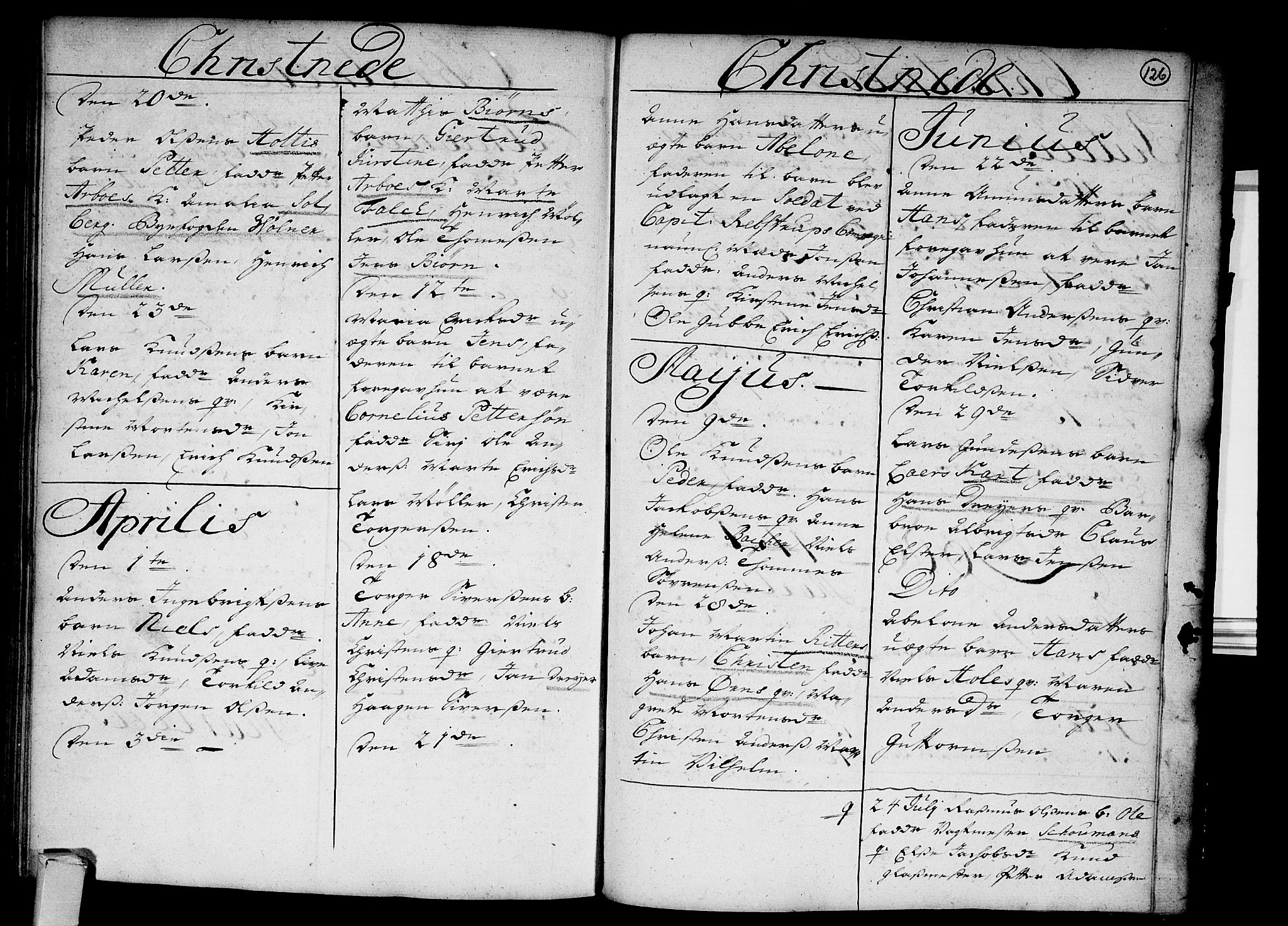 Strømsø kirkebøker, AV/SAKO-A-246/F/Fa/L0003: Ministerialbok nr. I 3, 1727-1731, s. 126