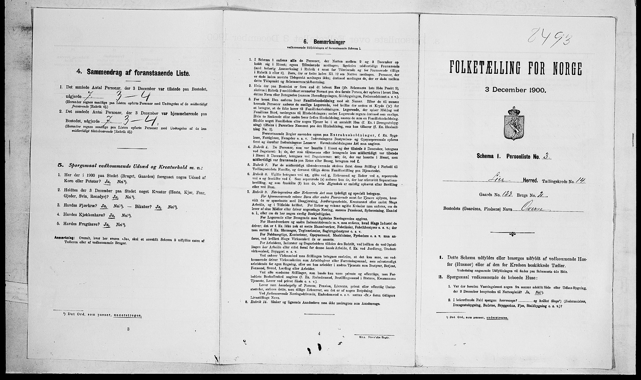 RA, Folketelling 1900 for 0626 Lier herred, 1900, s. 2276