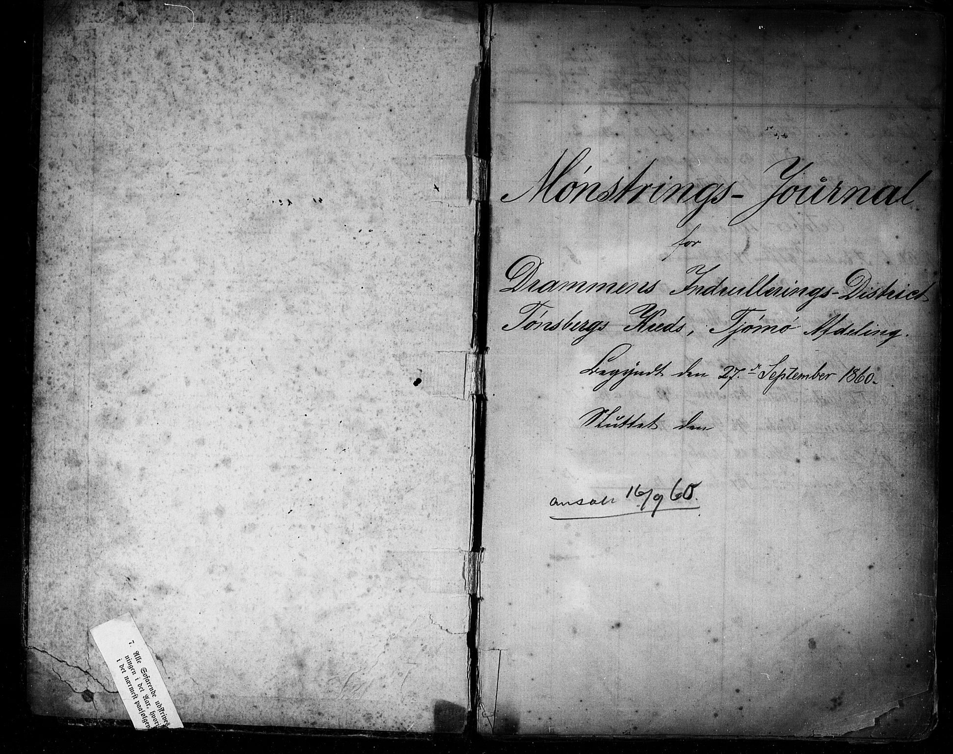 Tønsberg innrulleringskontor, AV/SAKO-A-786/H/Ha/L0001: Mønstringsjournal, 1860-1903, s. 2